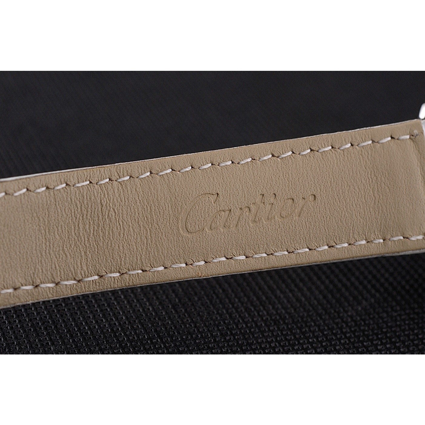 MiroTime Cartier Ronde White Dial Stainless Steel Case White Leather Strap