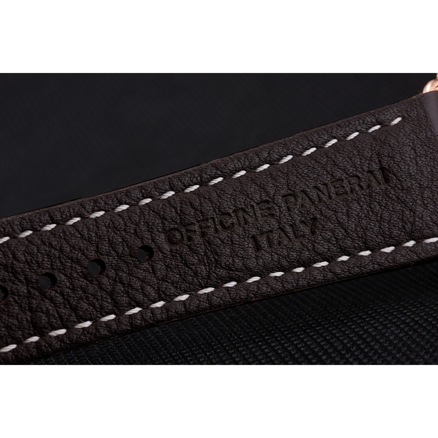 MiroTime Swiss Panerai Radiomir Oro Rosso Brown Dial Rose Gold Case Brown Leather Strap
