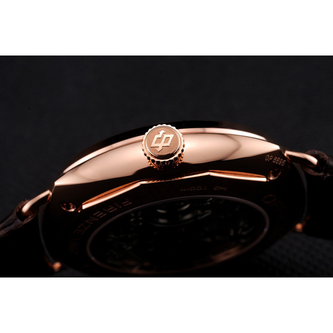 MiroTime Swiss Panerai Radiomir Oro Rosso Brown Dial Rose Gold Case Brown Leather Strap