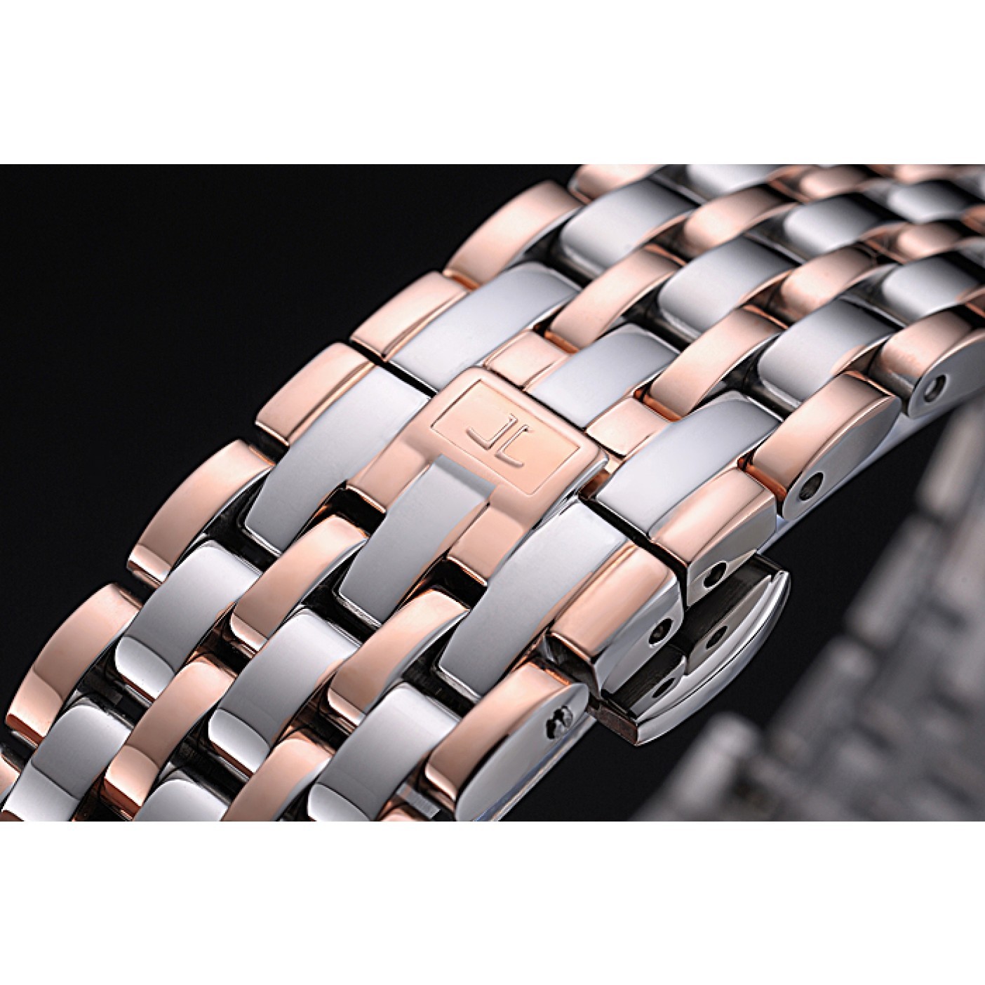 MiroTime Jaeger LeCoultre Master Brown Dial Rose Gold Bezel Two Tone Band 622091