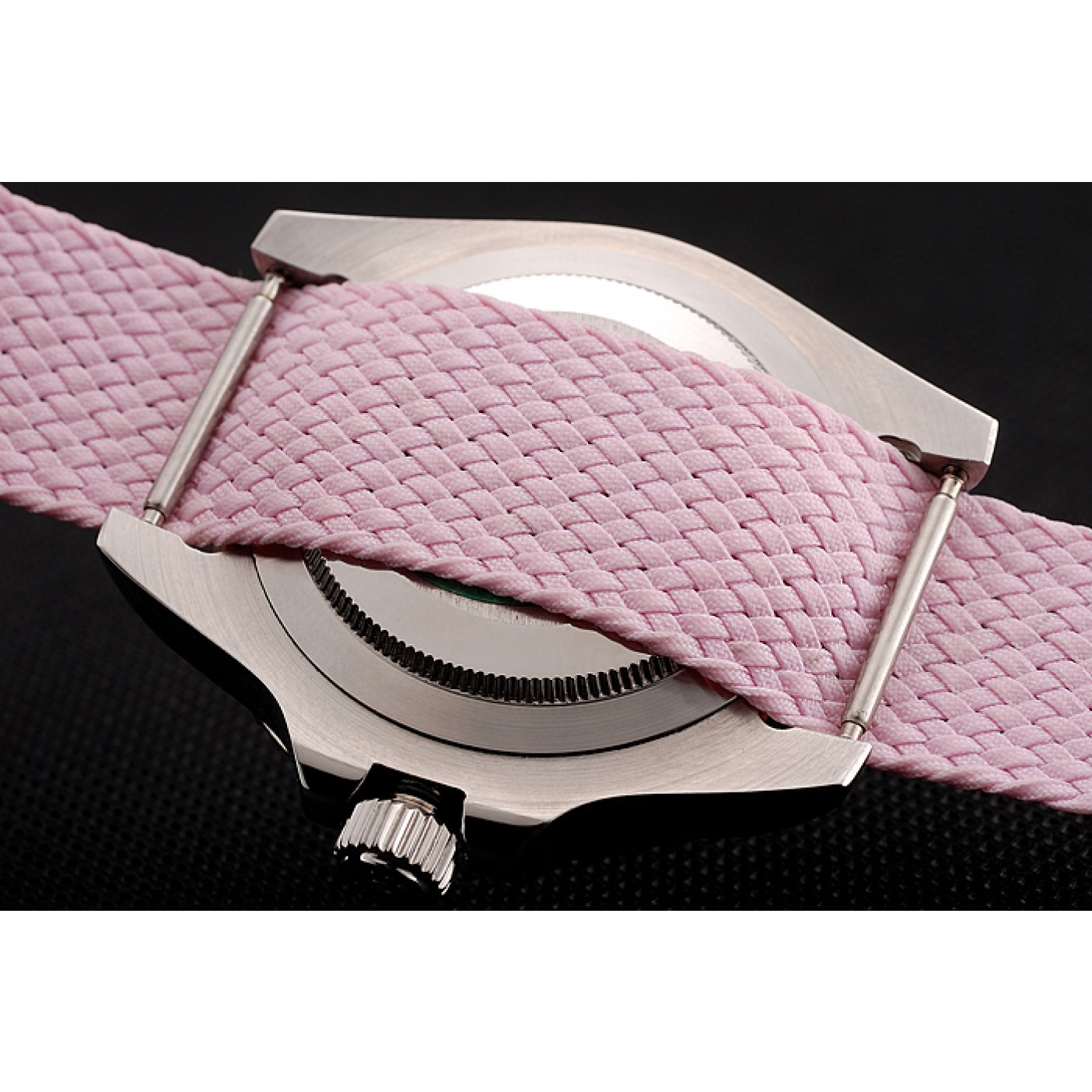 MiroTime Rolex Submariner Pink Dial Pink Bezel Pink Fabric Bracelet 1453866