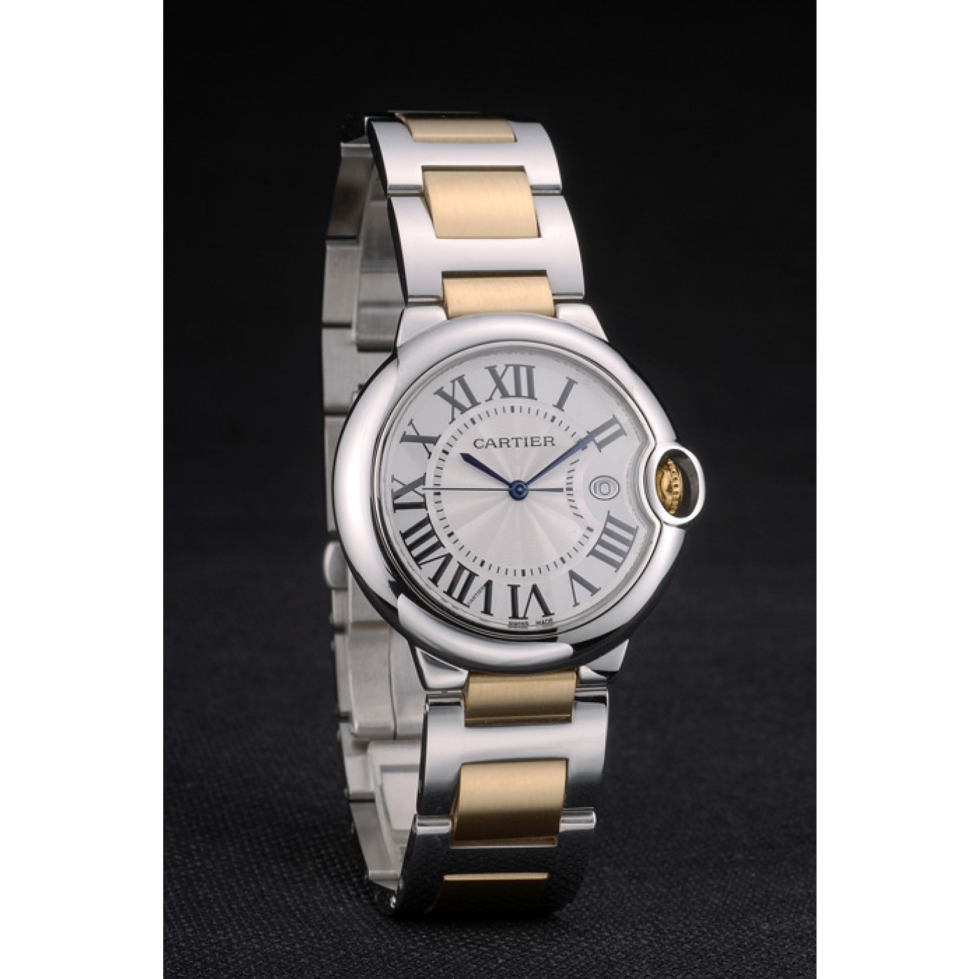 MiroTime Cartier Ballon Bleu 38mm White Dial Stainless Steel Case Two Tone Gold Bracelet