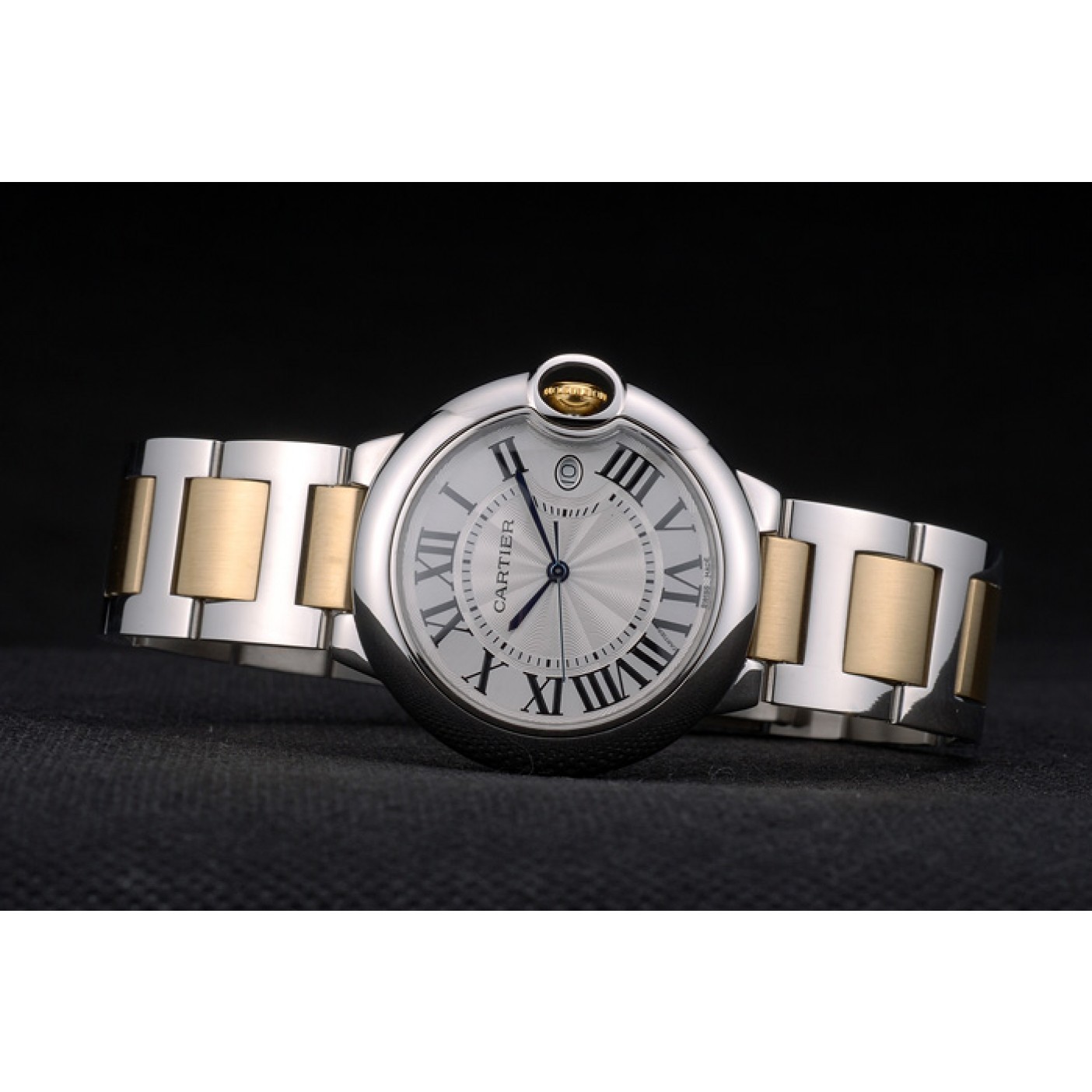 MiroTime Cartier Ballon Bleu 38mm White Dial Stainless Steel Case Two Tone Gold Bracelet