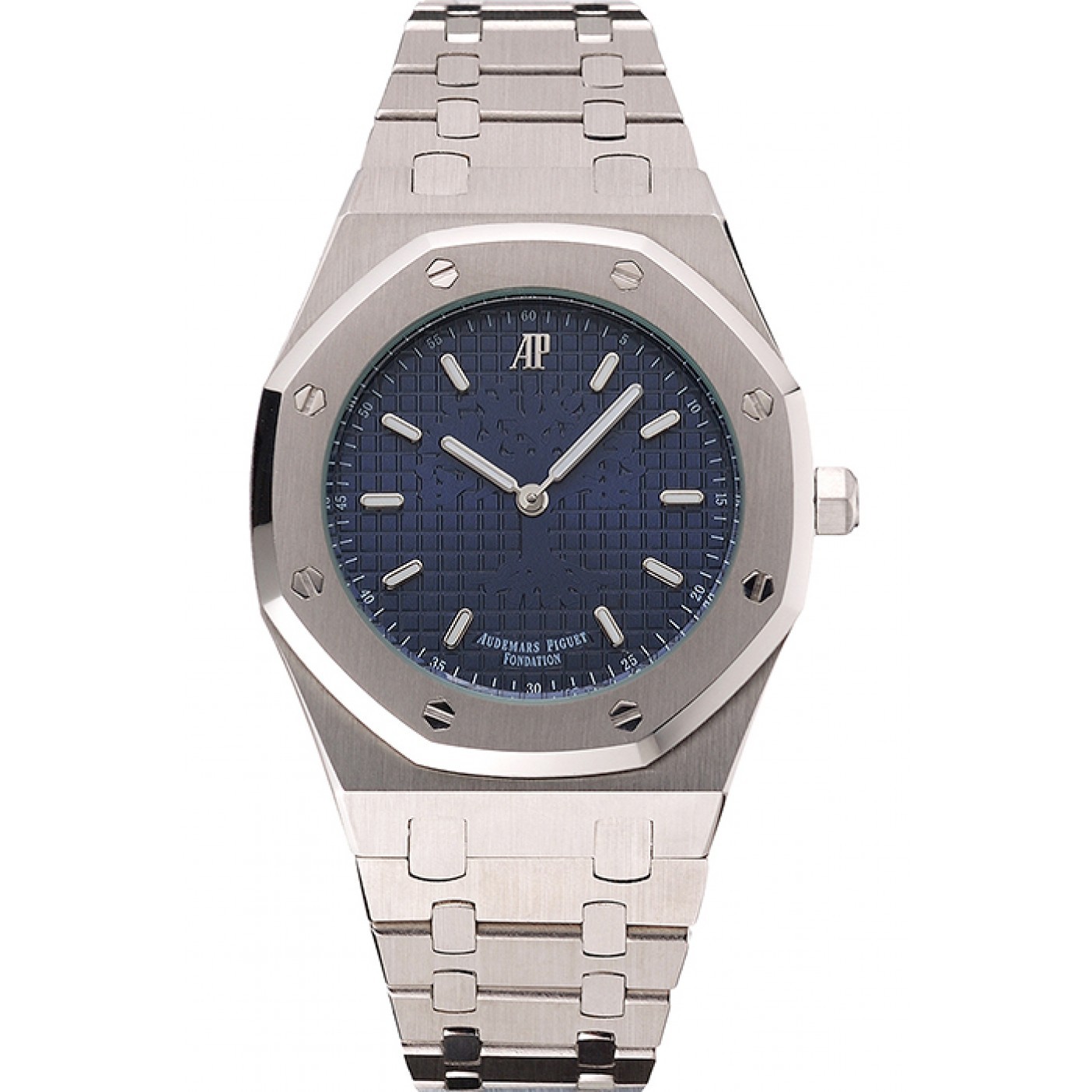 MiroTime Audemars Piguet Royal Oak Fondation Blue Dial Stainless Steel Case And Bracelet