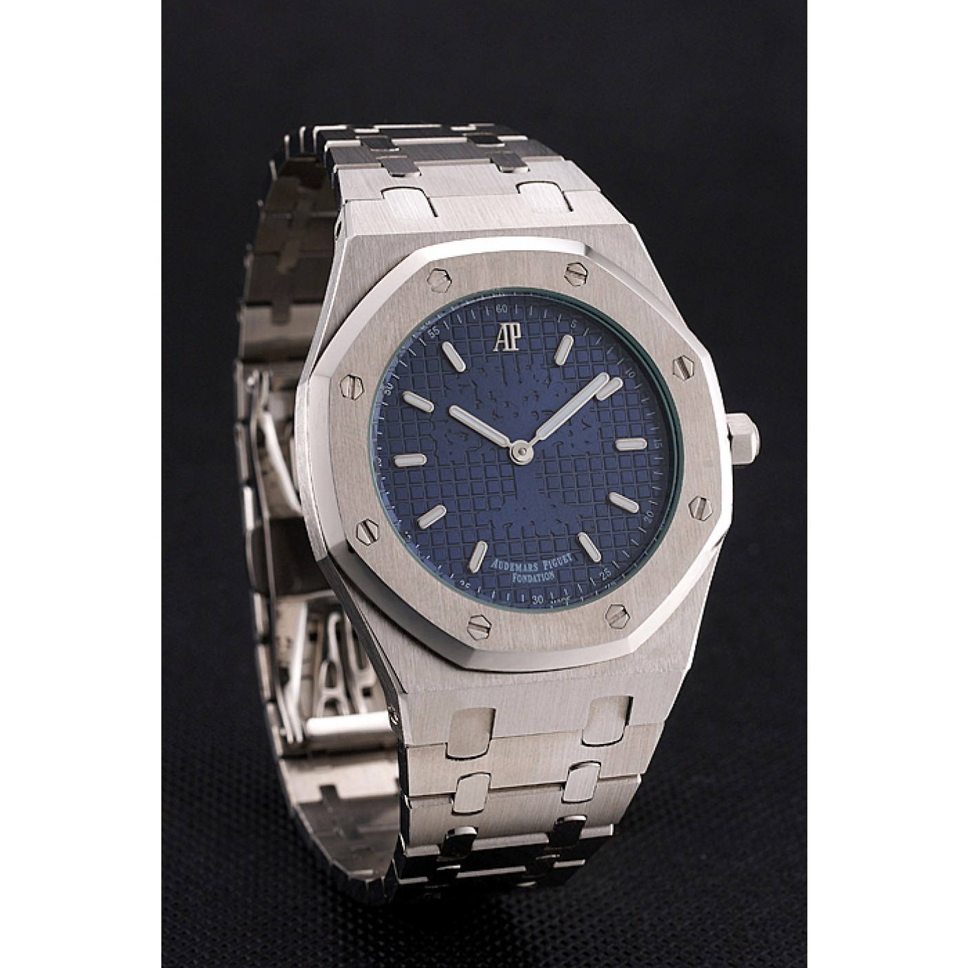 MiroTime Audemars Piguet Royal Oak Fondation Blue Dial Stainless Steel Case And Bracelet