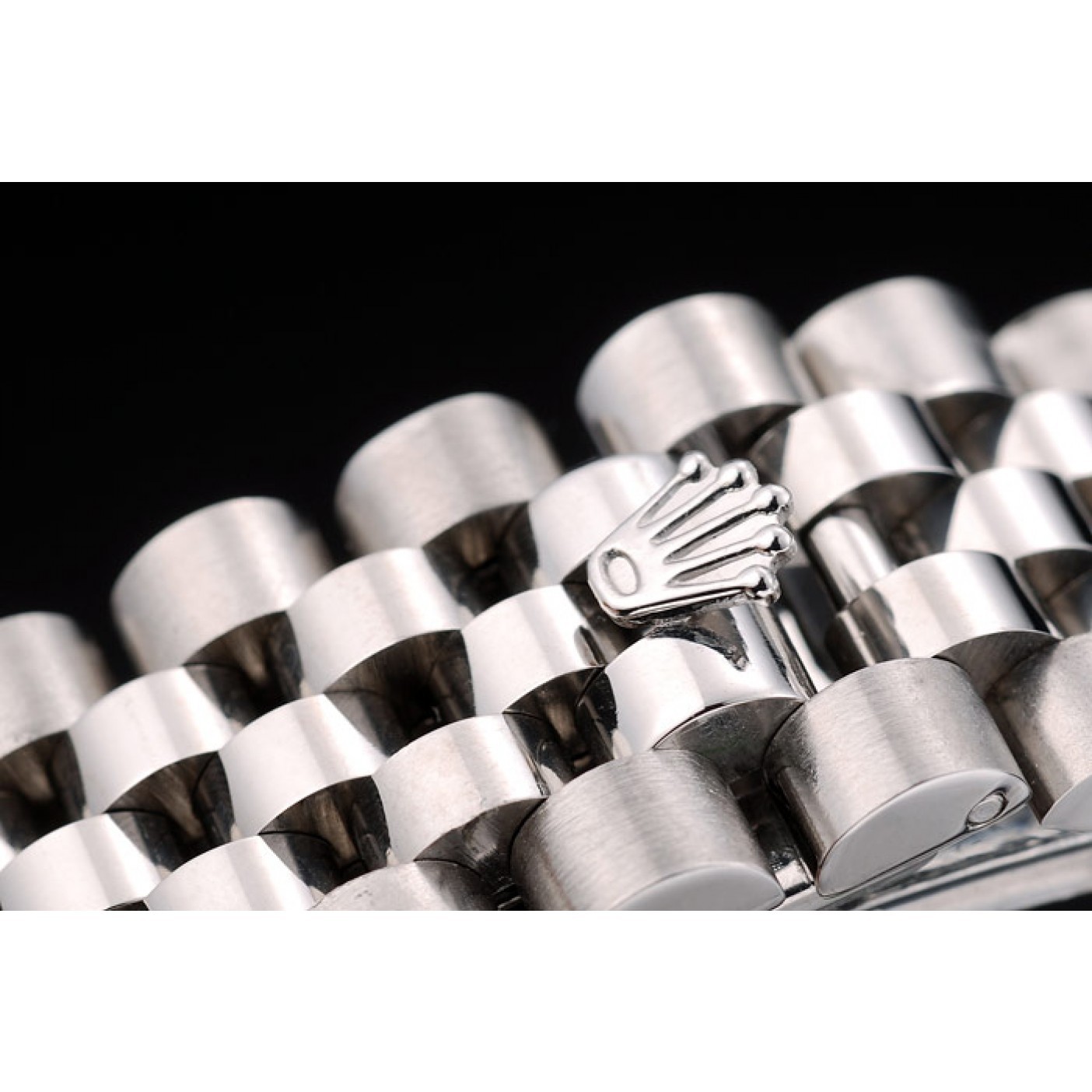 MiroTime Rolex Swiss DateJust Stainless Steel Ribbed Bezel Flower Silver Dial 42001