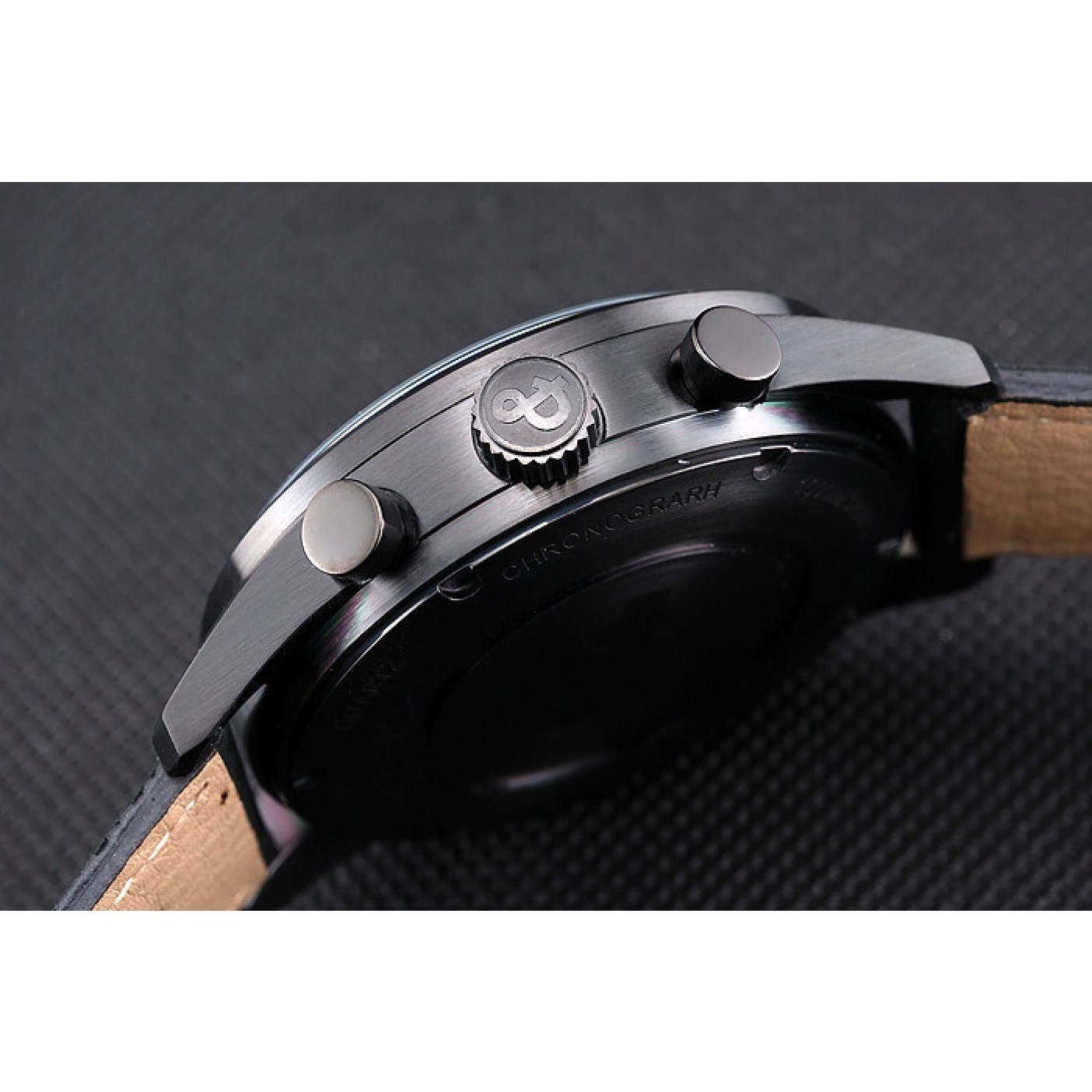 MiroTime Bell and Ross BR126 Flyback Black Dial Black Case Black Suede Leather Strap