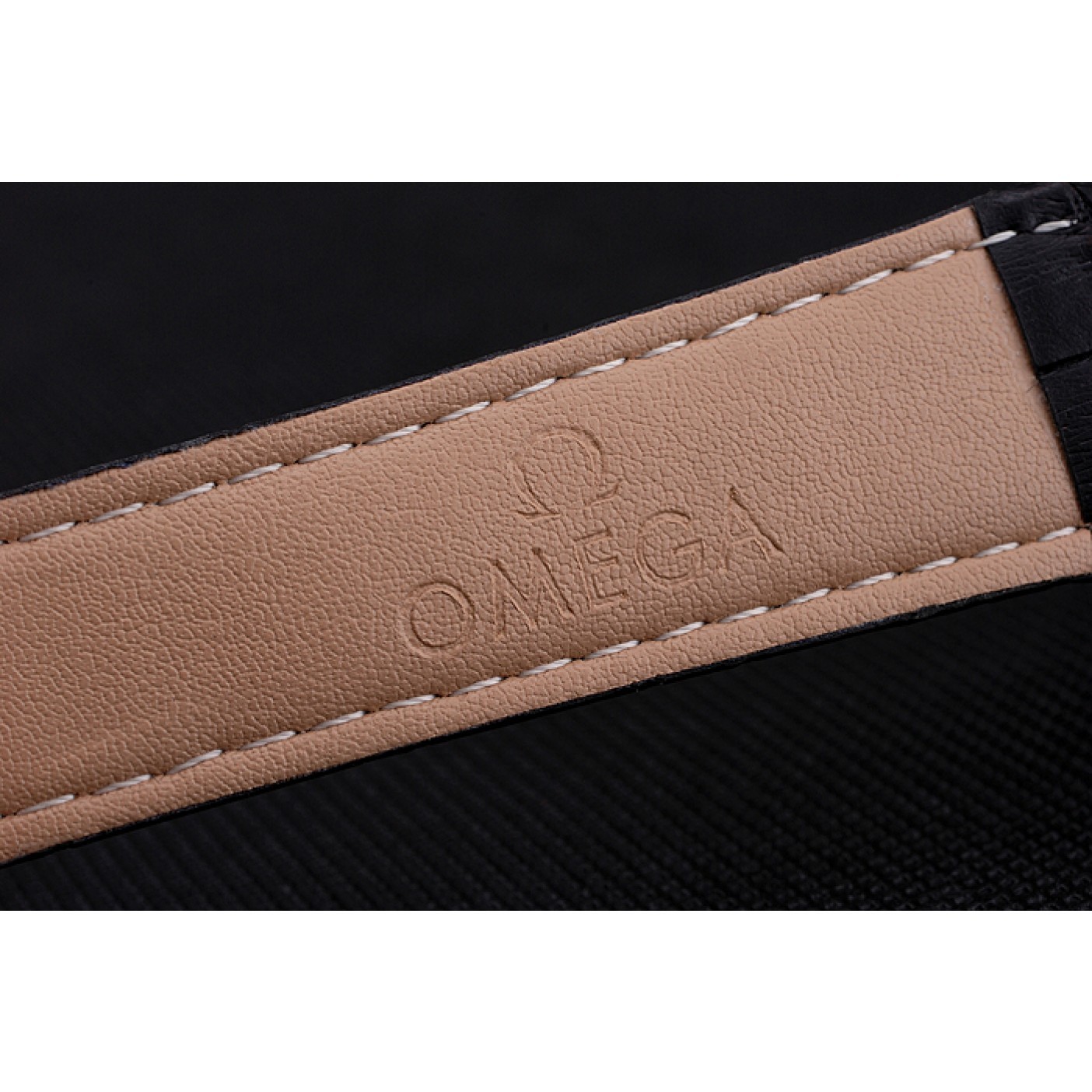 MiroTime Omega Speedmaster Black Dial Gold Case Black Leather Strap 622809
