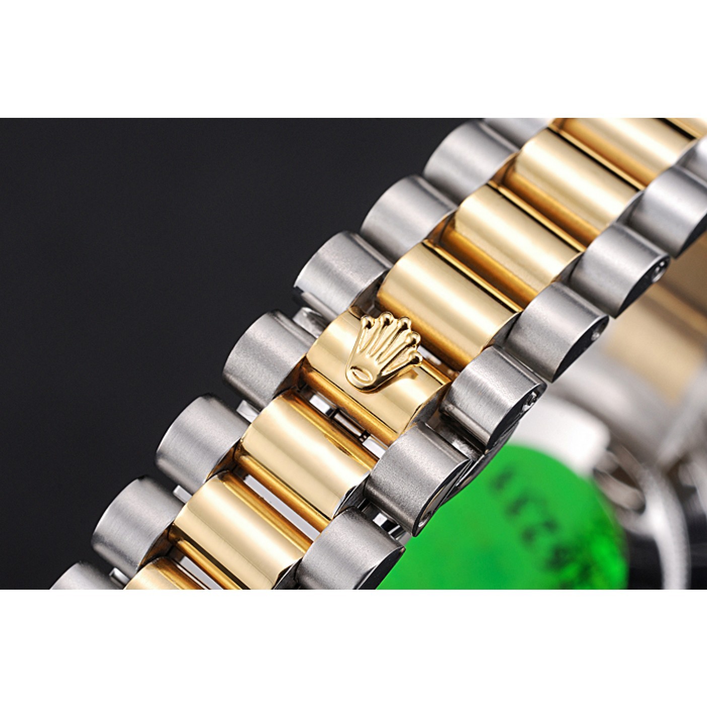 MiroTime Rolex Day-Date Two Tone Stainless Steel 18k Gold Plated Gold Dial