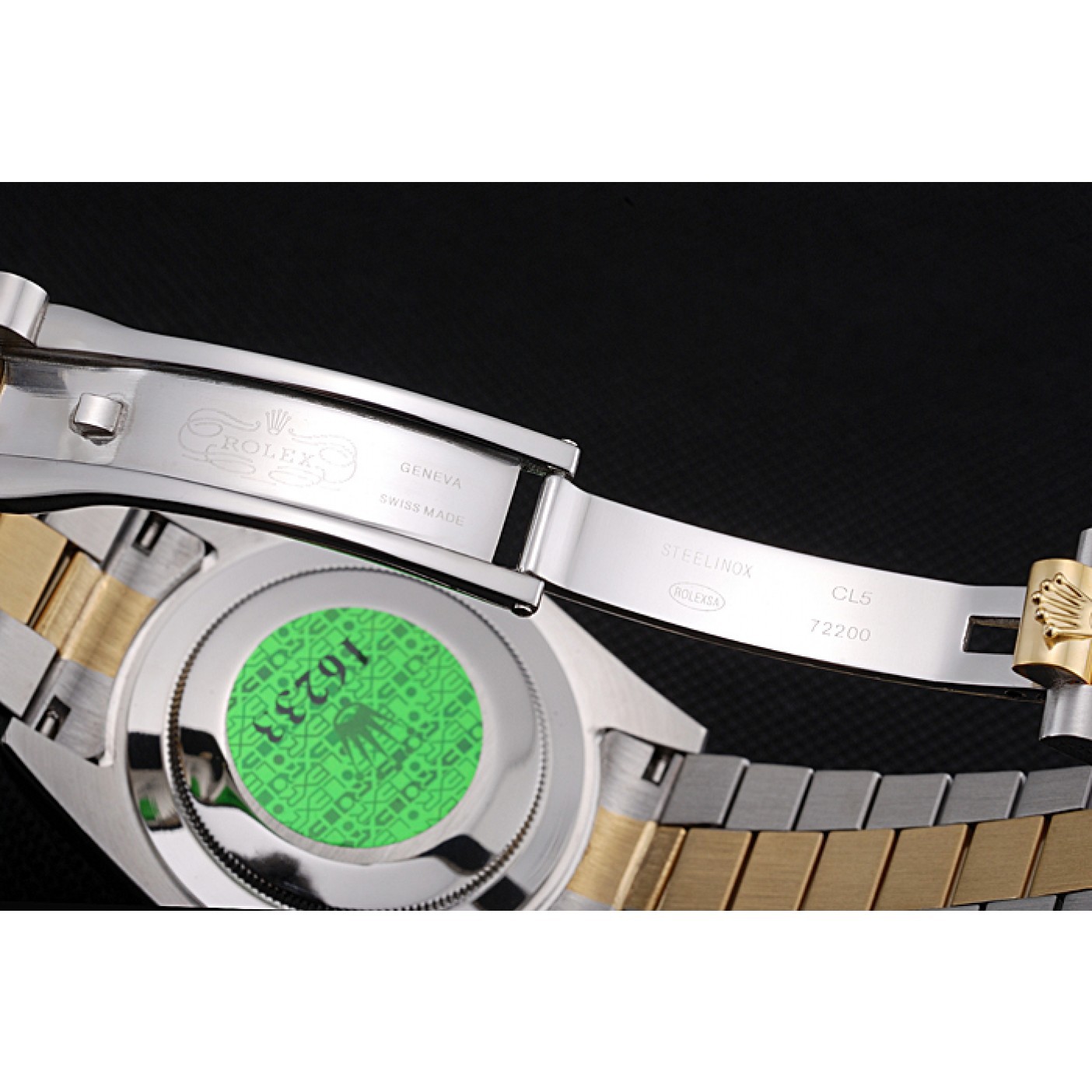 MiroTime Rolex Day-Date Two Tone Stainless Steel 18k Gold Plated Gold Dial