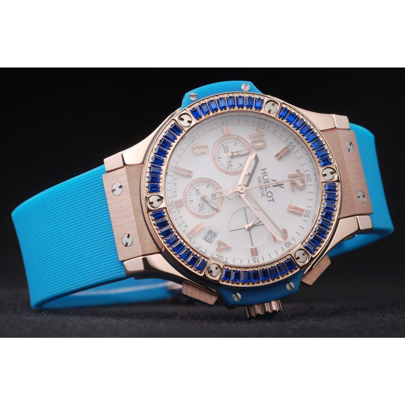 MiroTime Hublot Big Bang Tutti Frutti Blue Strap Gold Dial