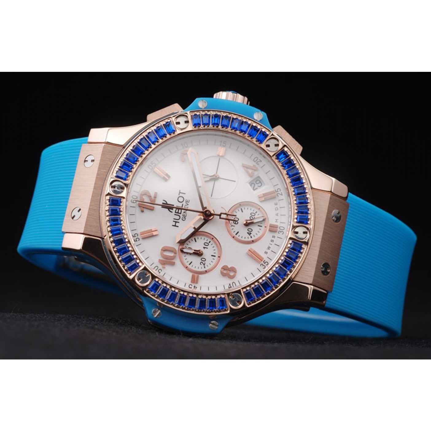 MiroTime Hublot Big Bang Tutti Frutti Blue Strap Gold Dial