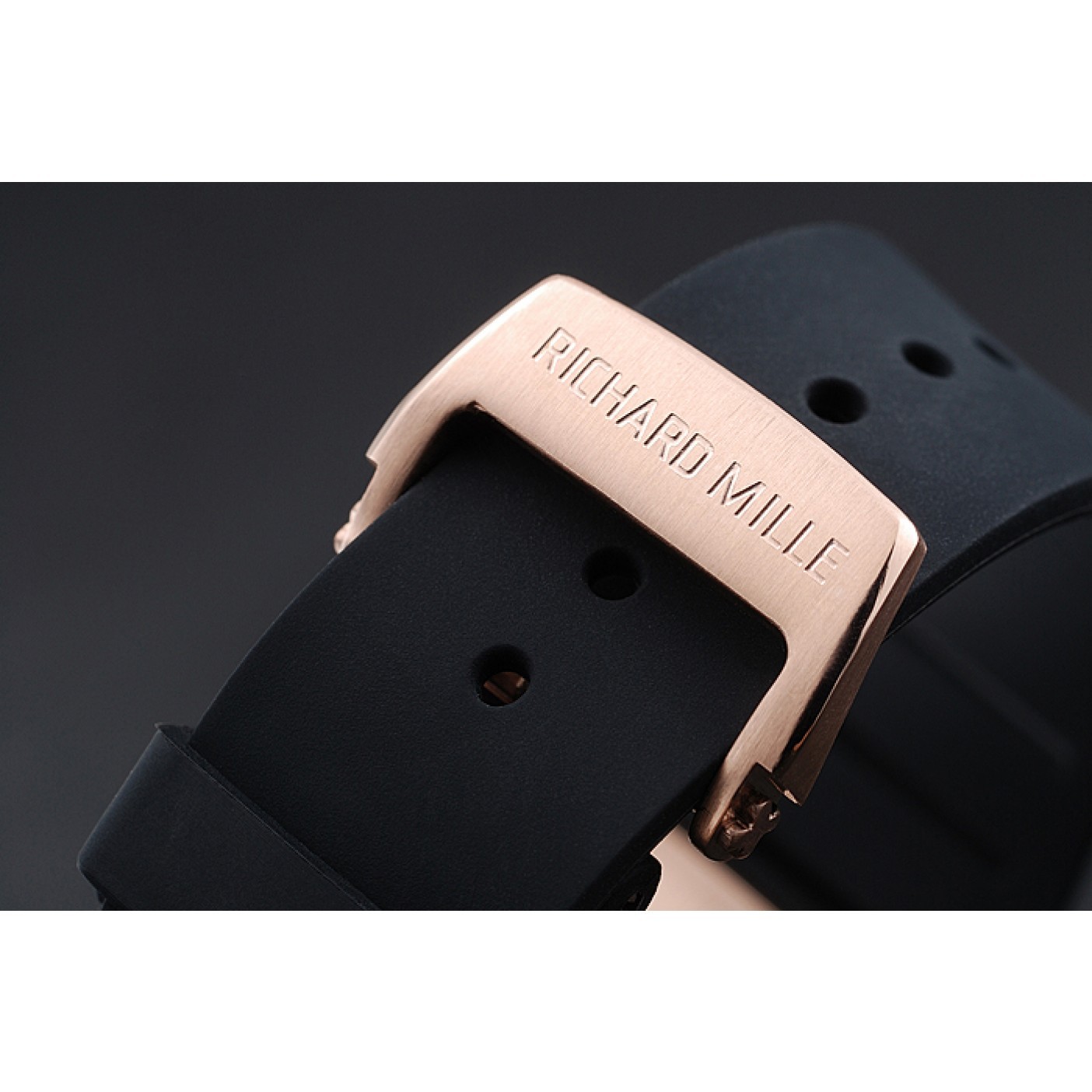 MiroTime Richard Mille RM 057 Tourbillon Dragon Jackie Chan Gold Case Black Rubber Bracelet 1454200