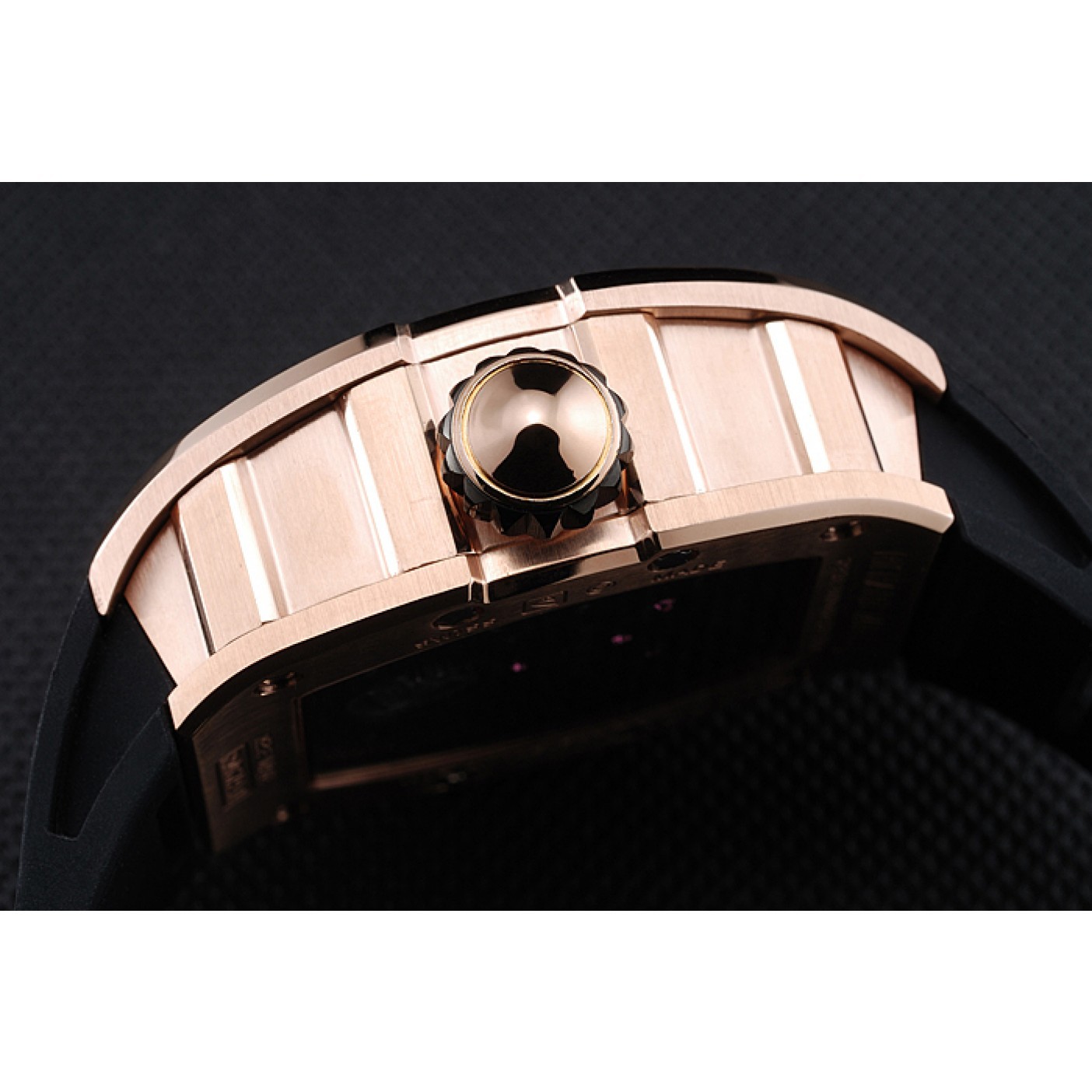 MiroTime Richard Mille RM 057 Tourbillon Dragon Jackie Chan Gold Case Black Rubber Bracelet 1454200