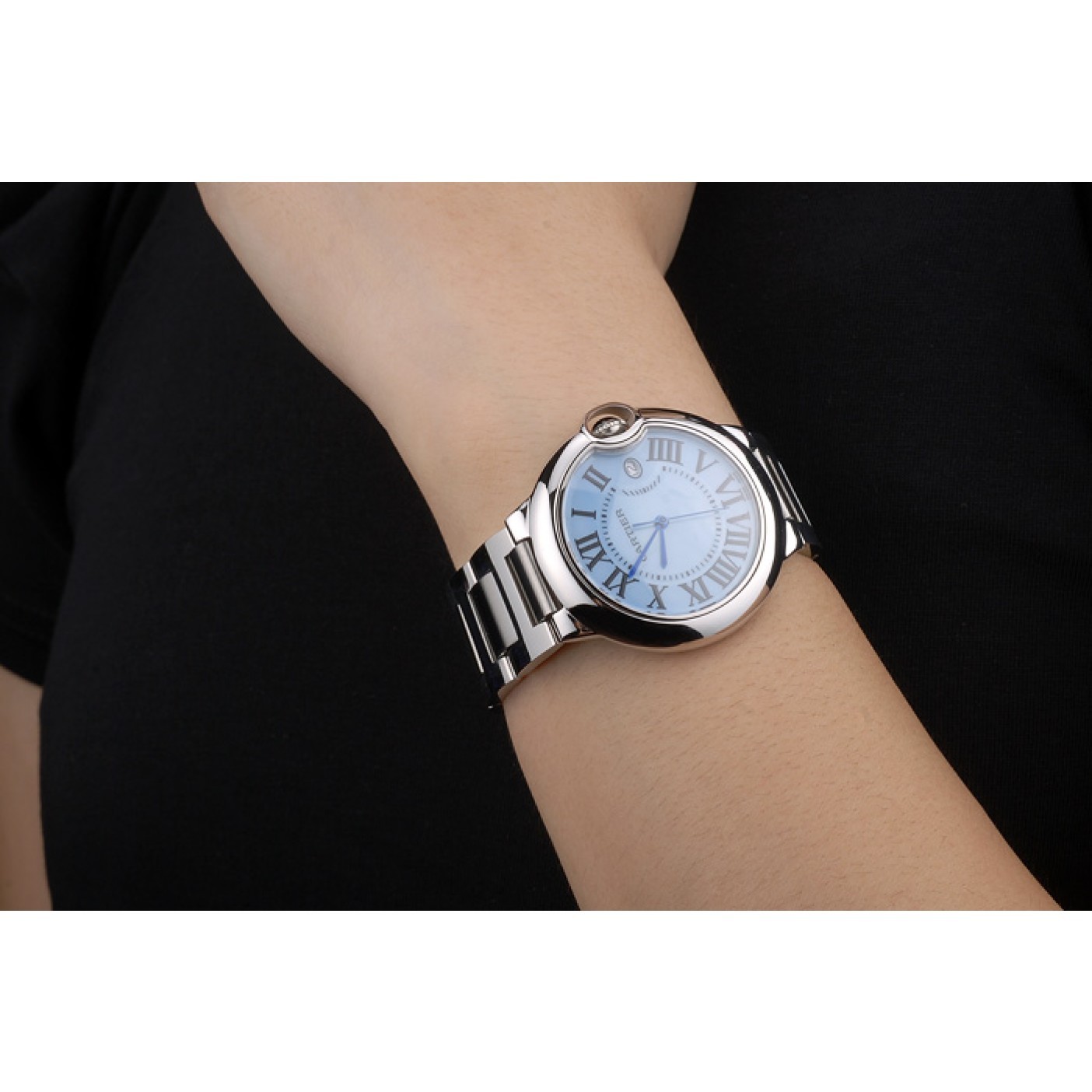 MiroTime Cartier Ballon Bleu 38mm Blue Dial Stainless Steel Case And Bracelet