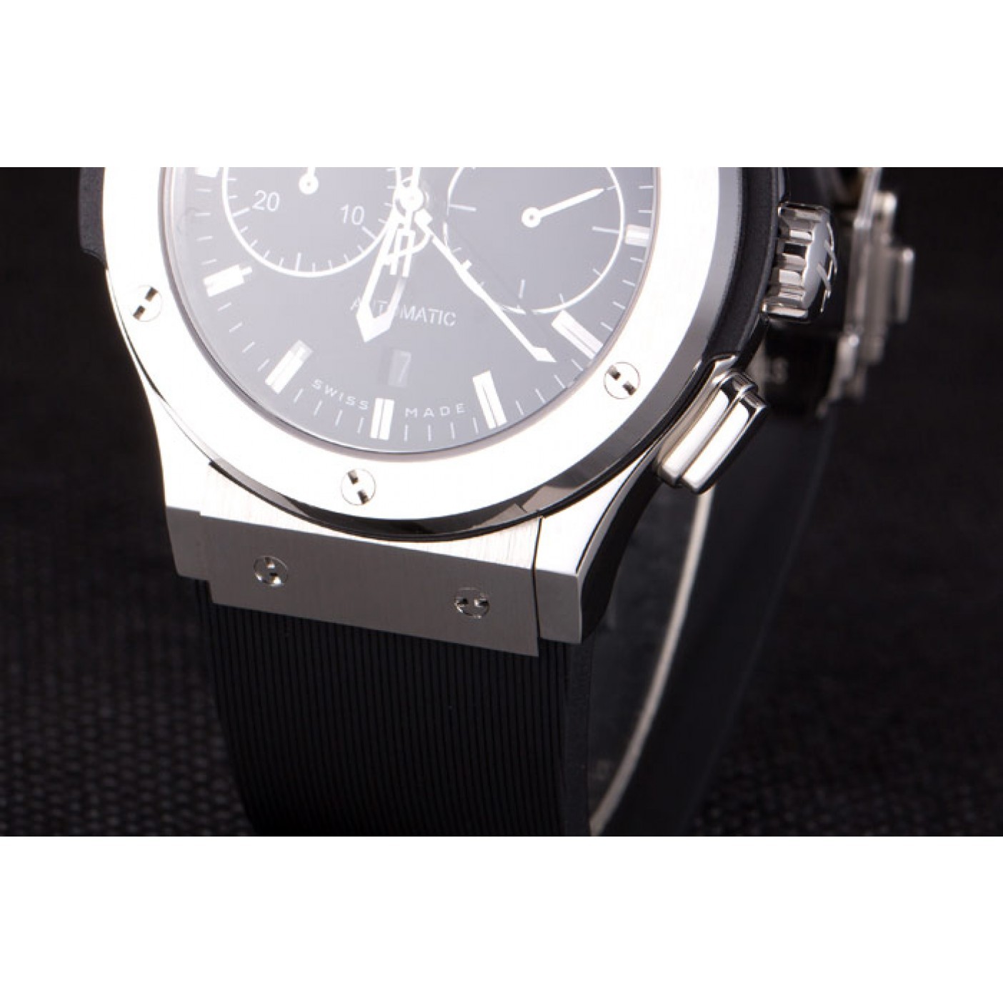 MiroTime Swiss Hublot Classic Fusion Black Dial Stainless Steel shb04 621397