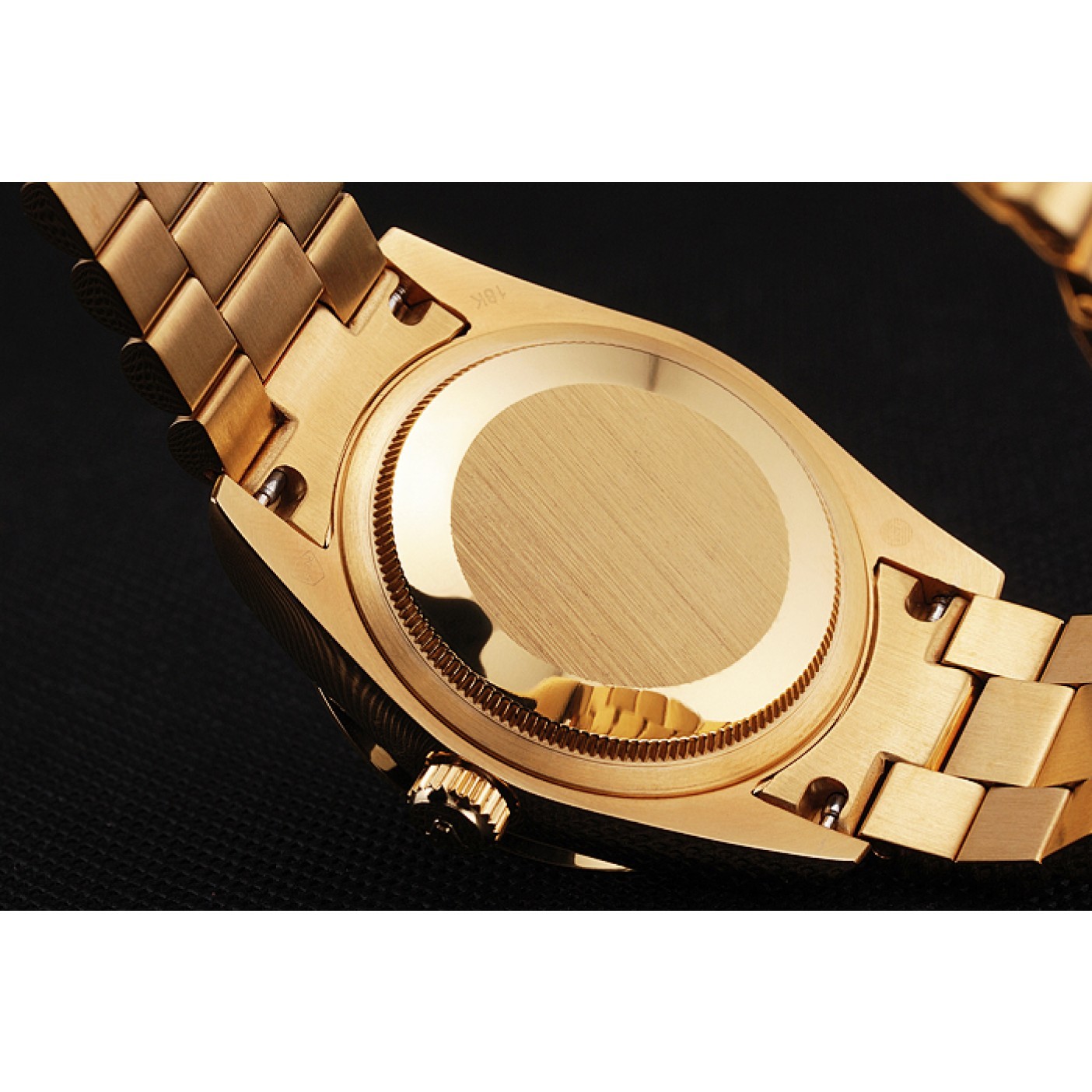 MiroTime Swiss Rolex Day Date Yellow Gold Diamond Pave