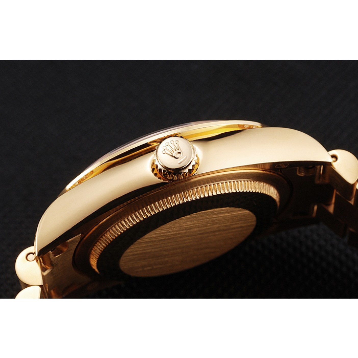 MiroTime Swiss Rolex Day Date Yellow Gold Diamond Pave