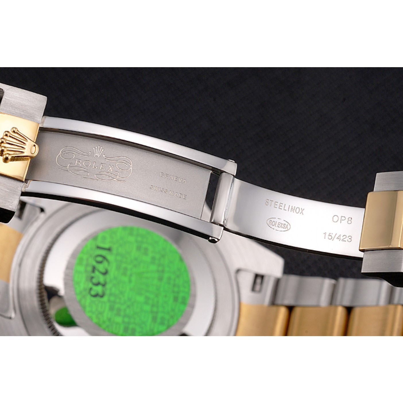 MiroTime Swiss Rolex Submariner Black Dial And Bezel Two Tone Steel Gold Bracelet