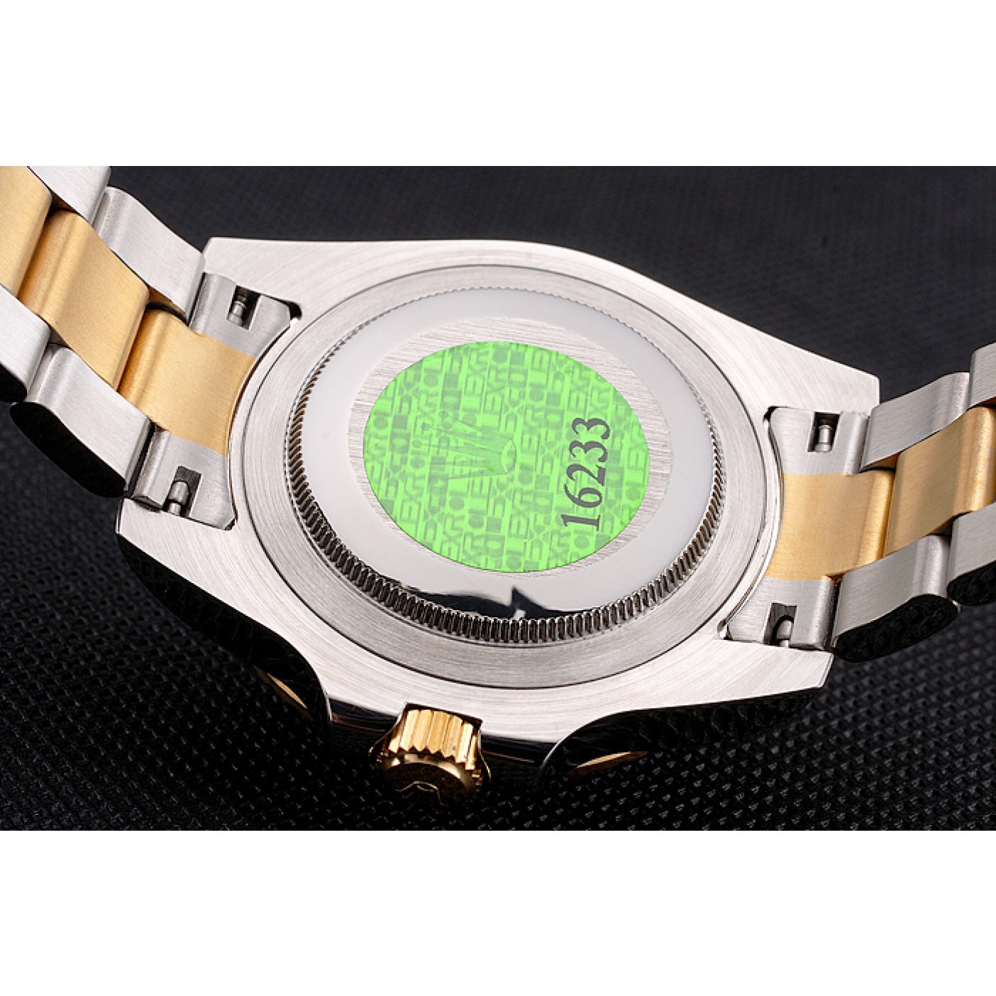 MiroTime Swiss Rolex Submariner Black Dial And Bezel Two Tone Steel Gold Bracelet