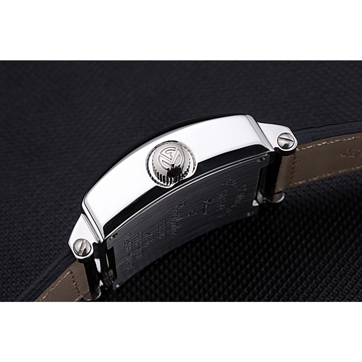 MiroTime Franck Muller Master Square Black Dial Silver Case Black Leather Band 622353