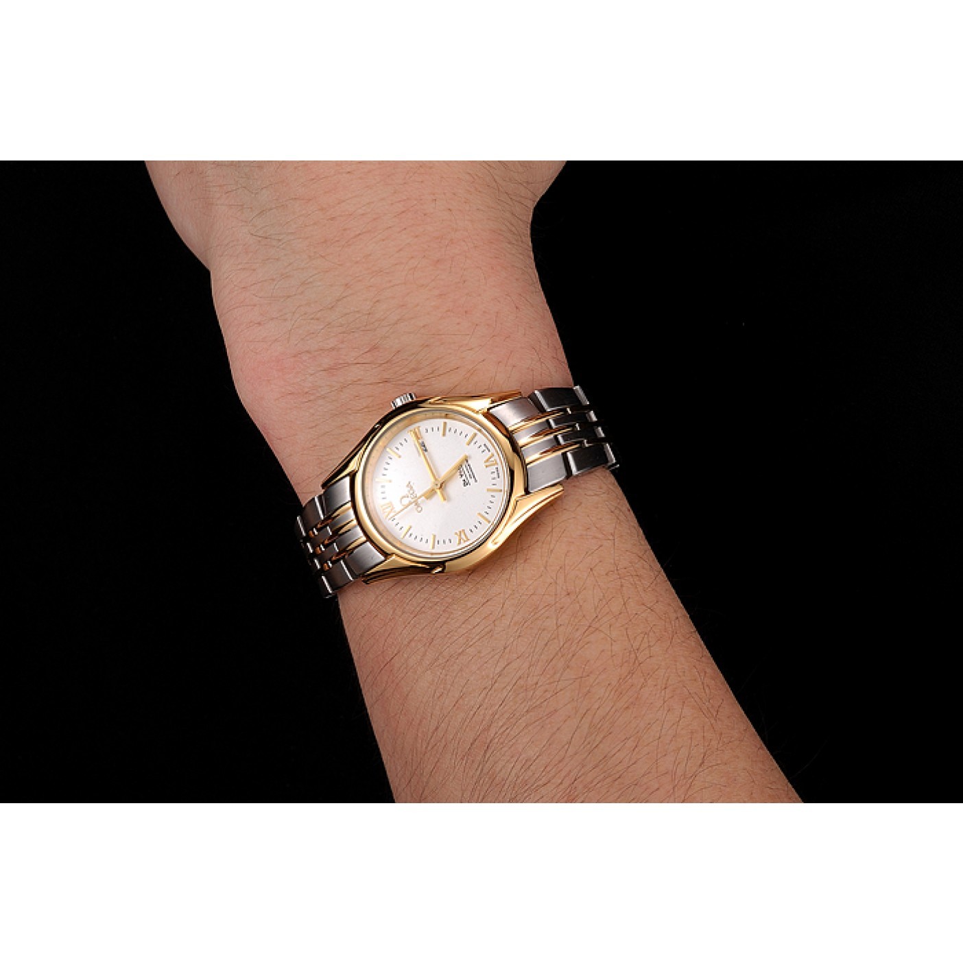 MiroTime Omega De Ville Ladies White Dial Gold Case Two Tone Bracelet 1453786