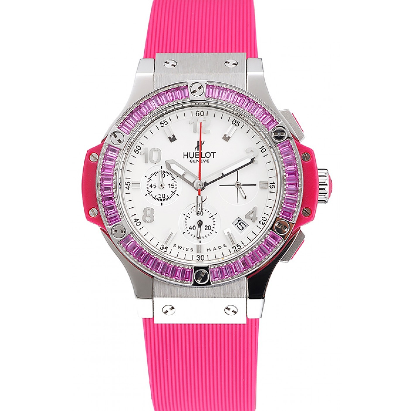 MiroTime Hublot Big Bang Tutti Frutti Pink Strap White Dial