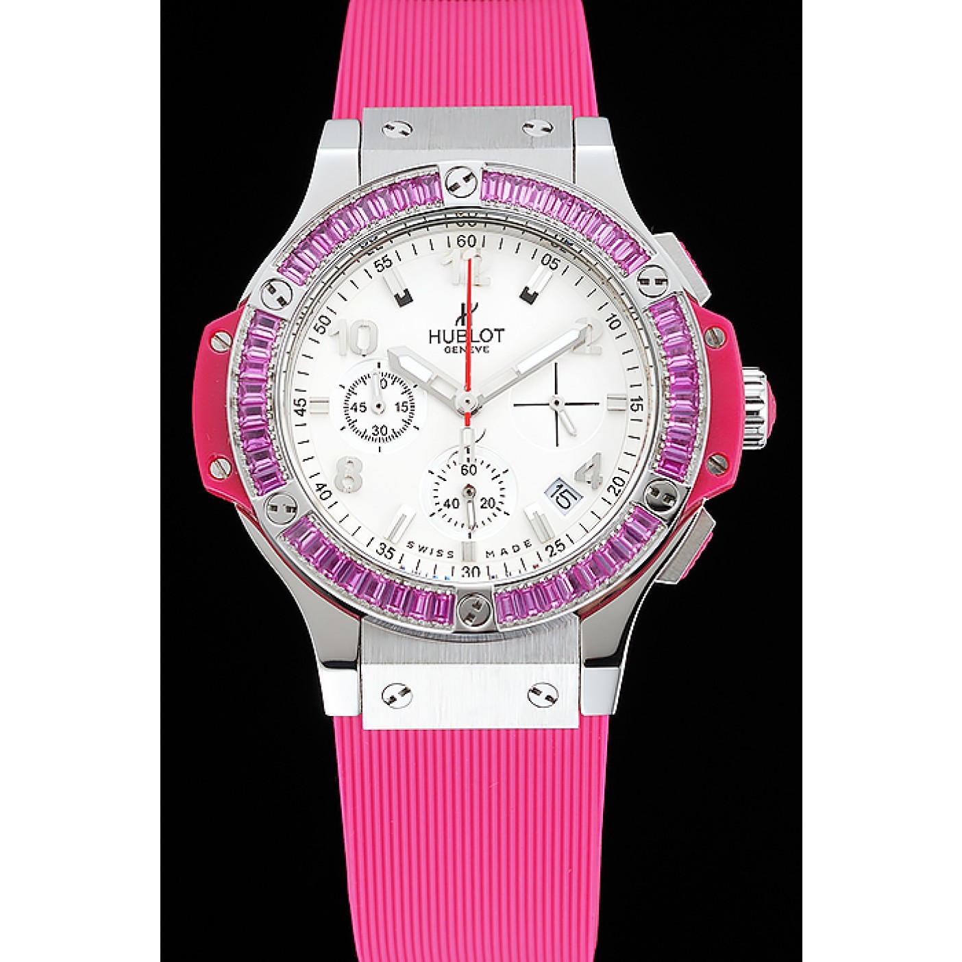 MiroTime Hublot Big Bang Tutti Frutti Pink Strap White Dial