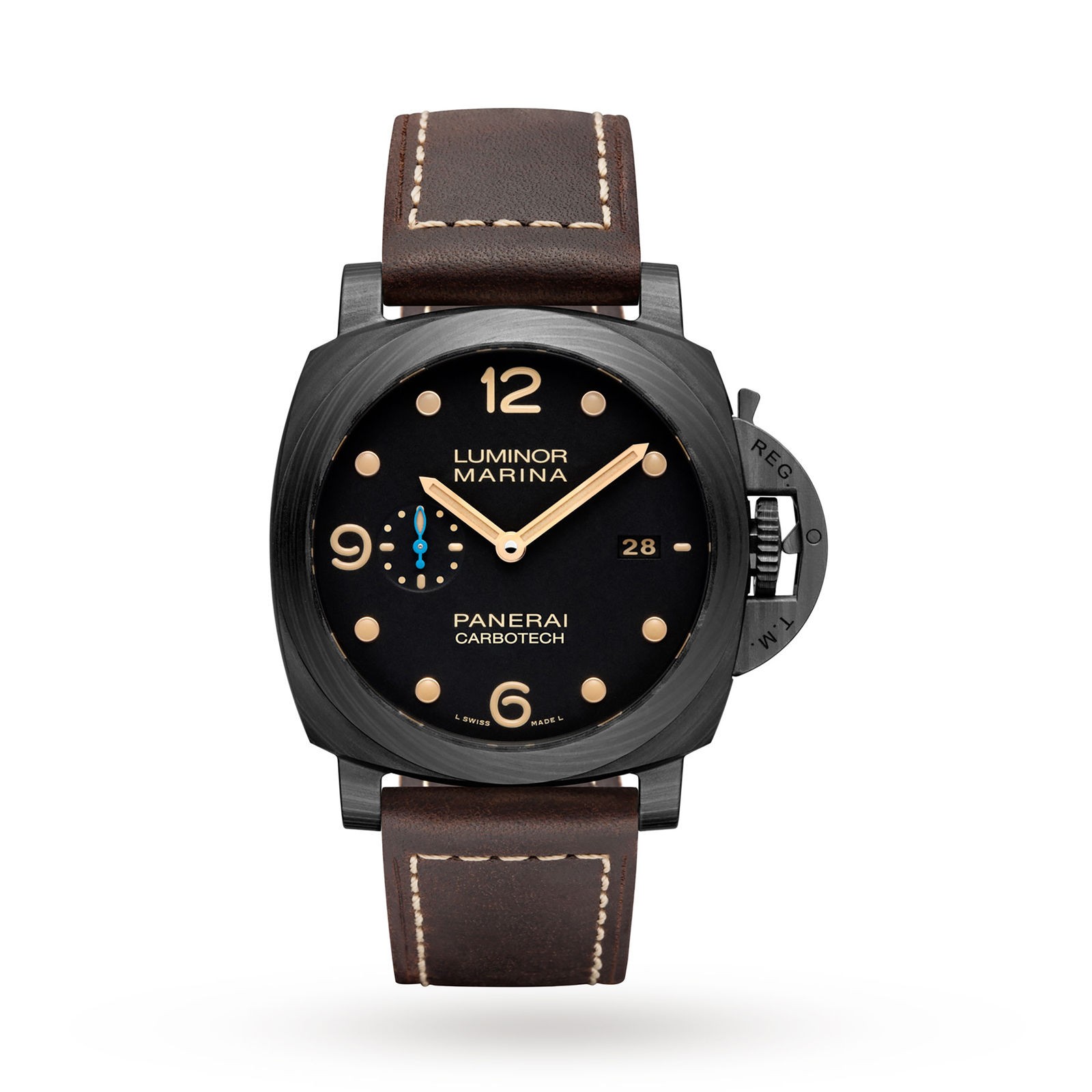 MiroTime Swiss Panerai Luminor Marina Carbotech 44mm Mens Watch PAM00661