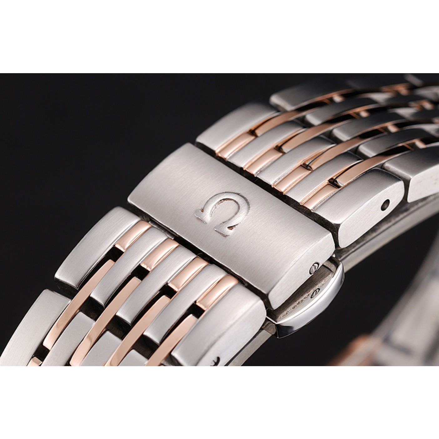 MiroTime Omega De Ville Blue Dial Rose Gold Case Two Tone Bracelet 1453783