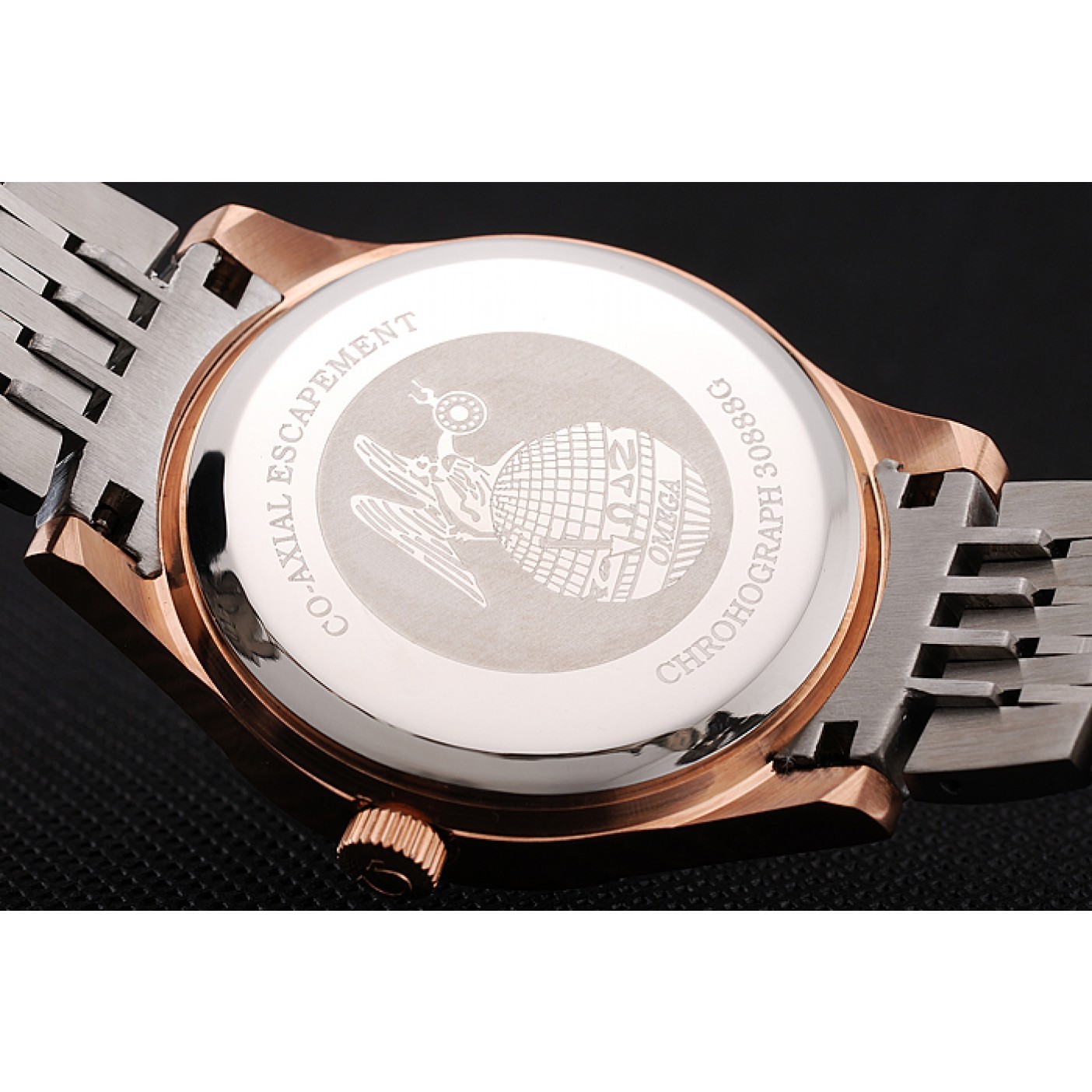MiroTime Omega De Ville Blue Dial Rose Gold Case Two Tone Bracelet 1453783