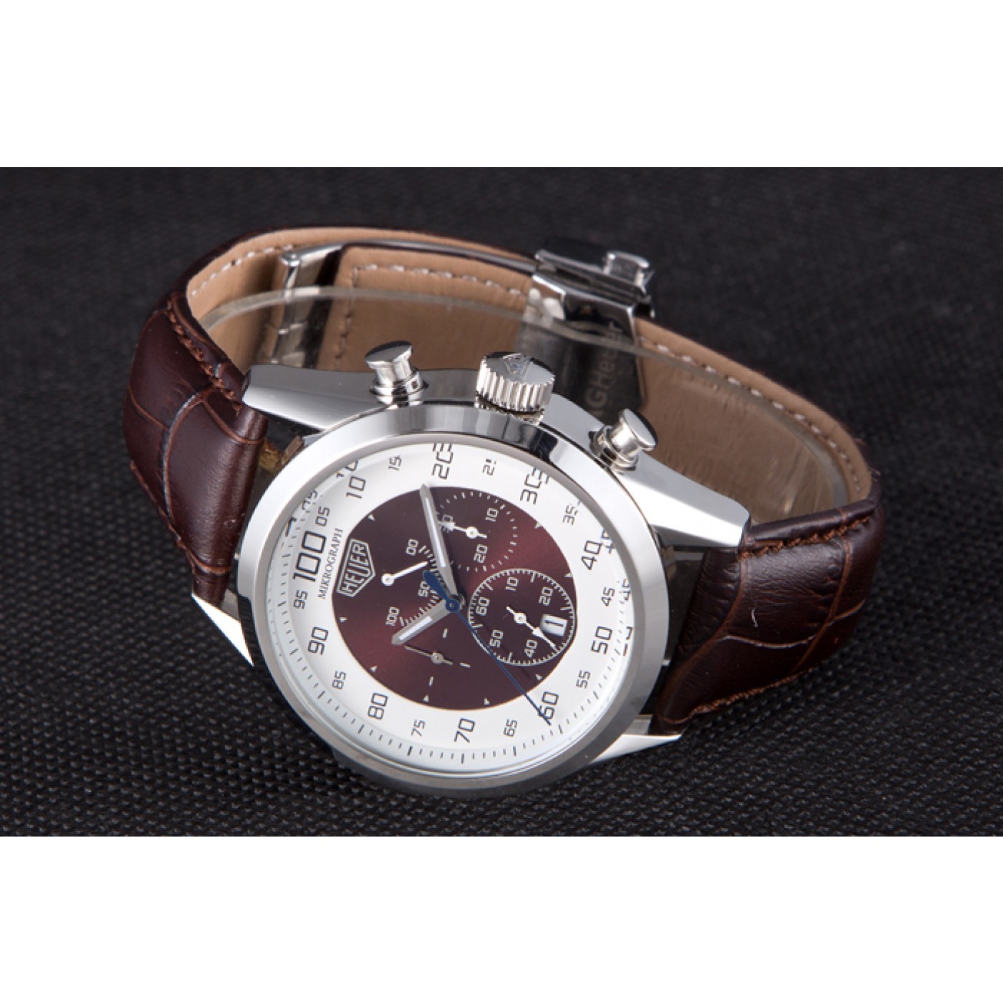 MiroTime Tag Heuer Carrera Mikrograph Limited Edition Brown Leather Strap 7916
