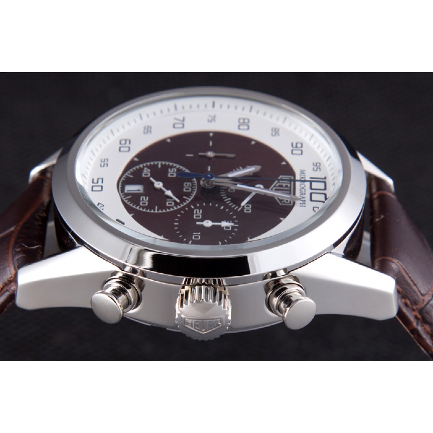 MiroTime Tag Heuer Carrera Mikrograph Limited Edition Brown Leather Strap 7916