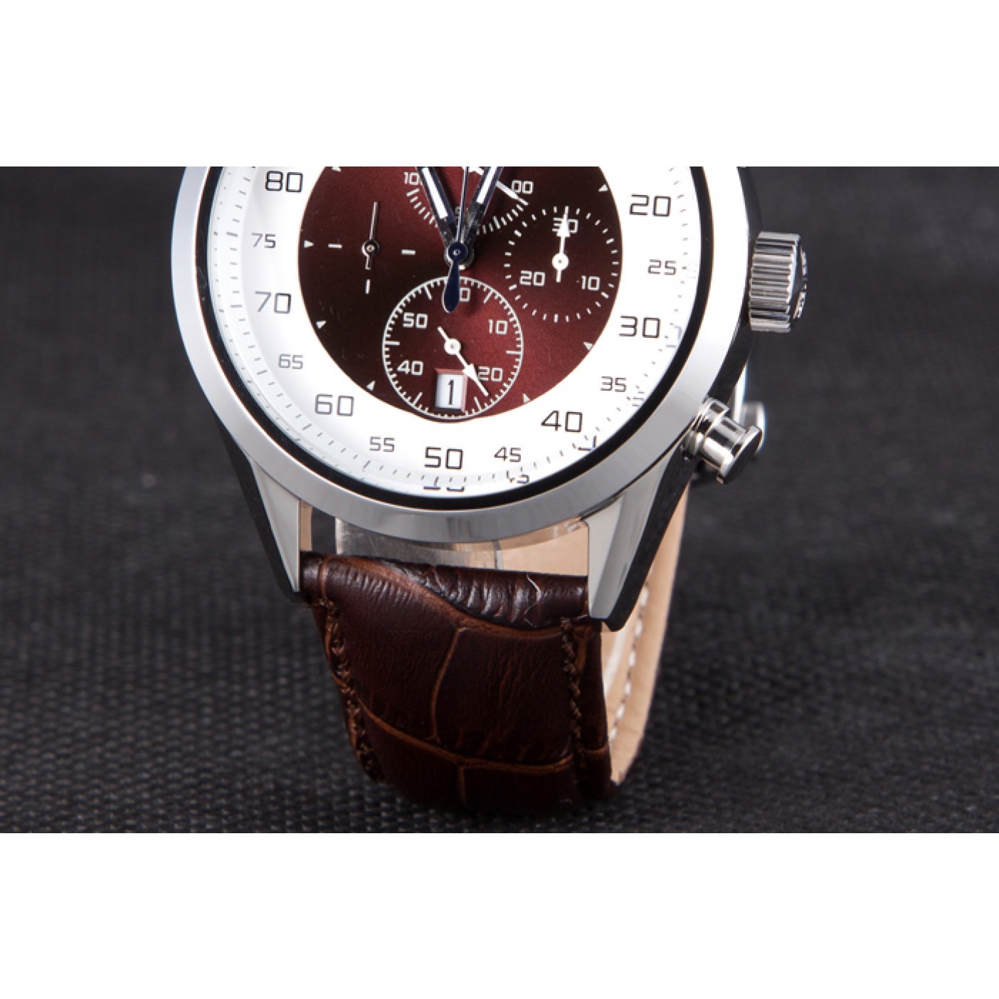 MiroTime Tag Heuer Carrera Mikrograph Limited Edition Brown Leather Strap 7916
