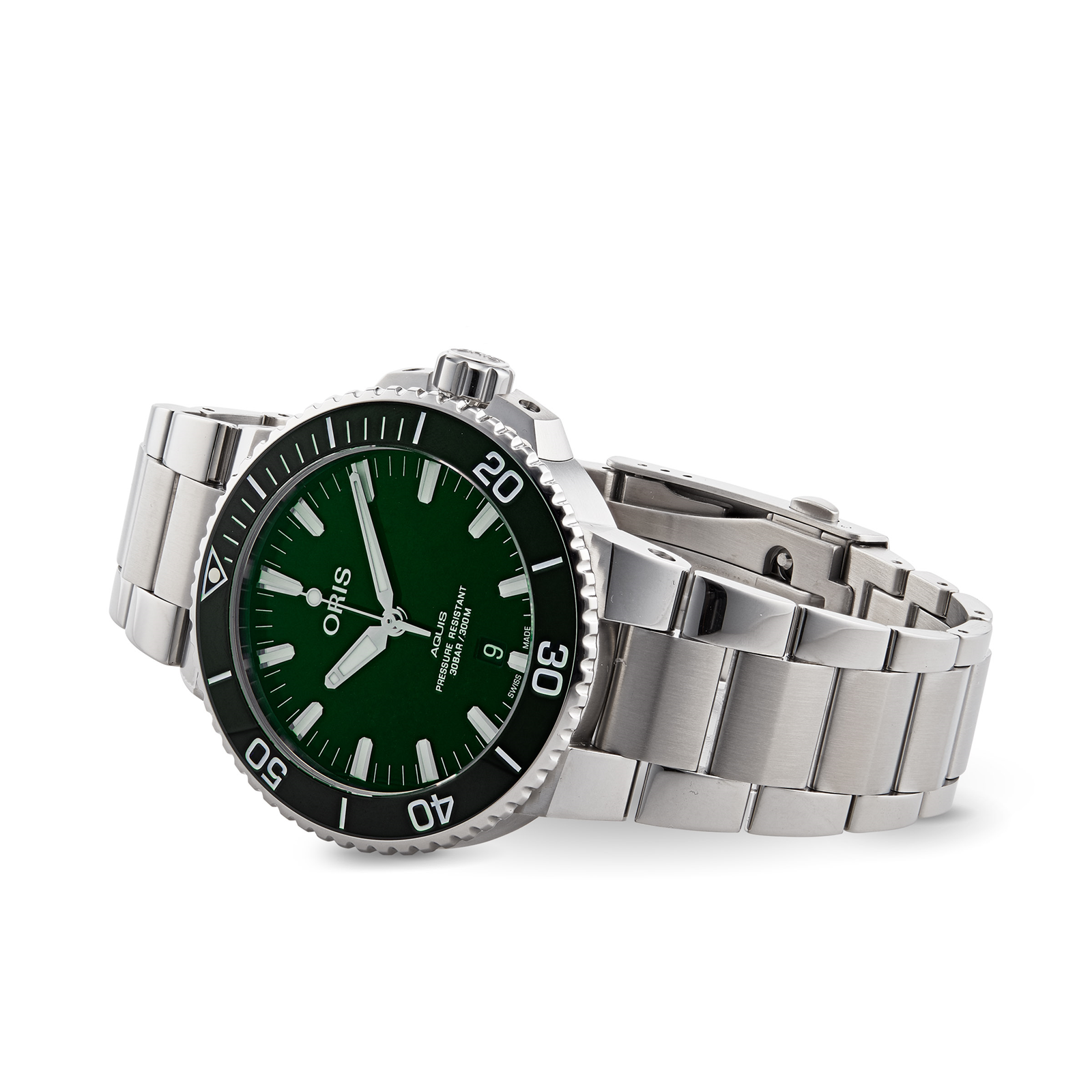 MiroTime Swiss Oris Aquis 43.5mm Mens Watch 01 733 7730 4157-07 8 24 05PEB