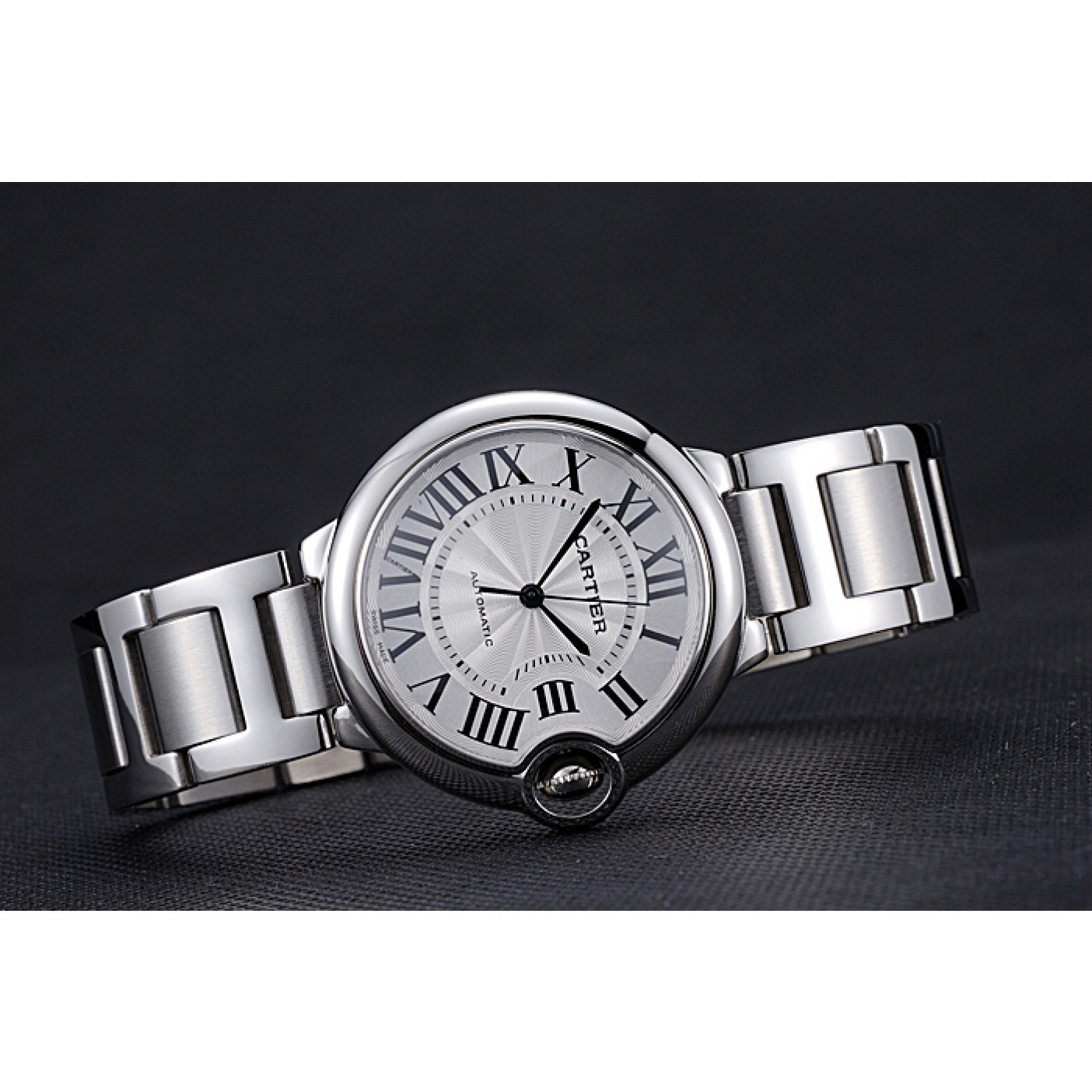 MiroTime Swiss Cartier Ballon Bleu Silver Dial Stainless Steel Bracelet