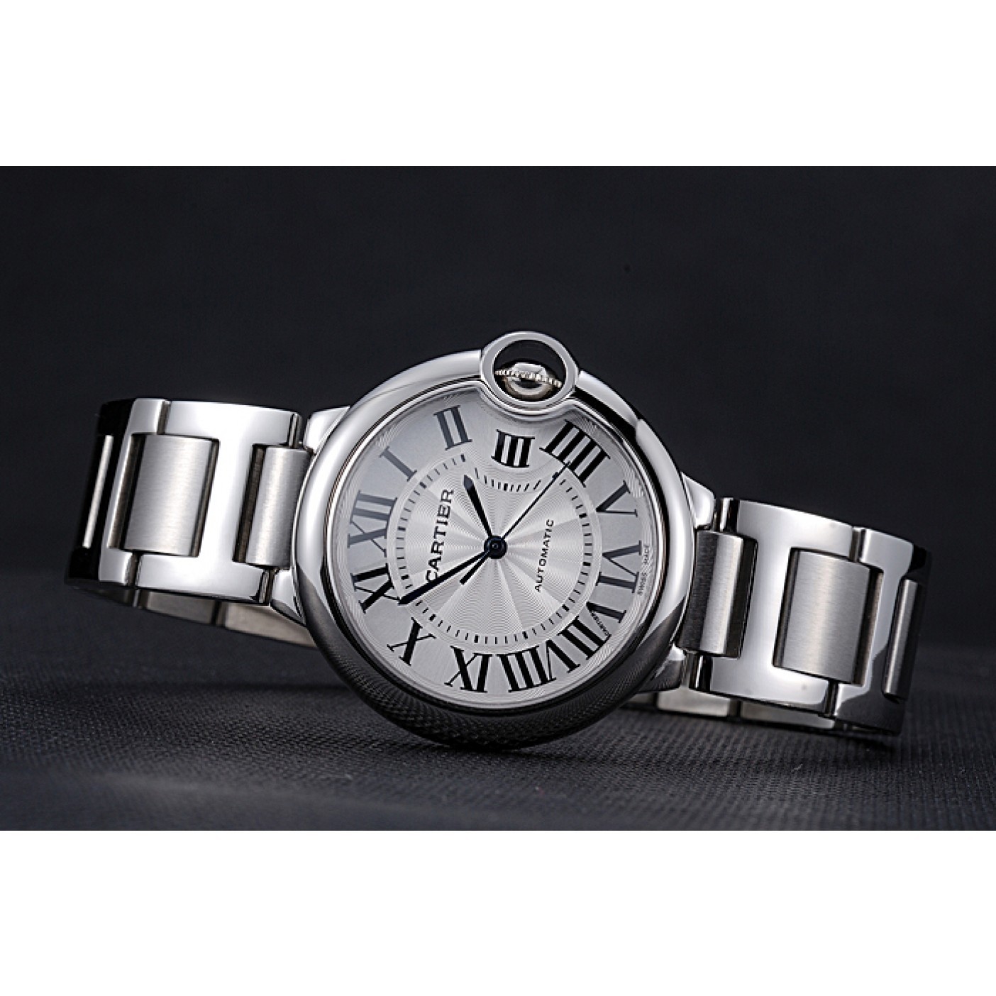 MiroTime Swiss Cartier Ballon Bleu Silver Dial Stainless Steel Bracelet