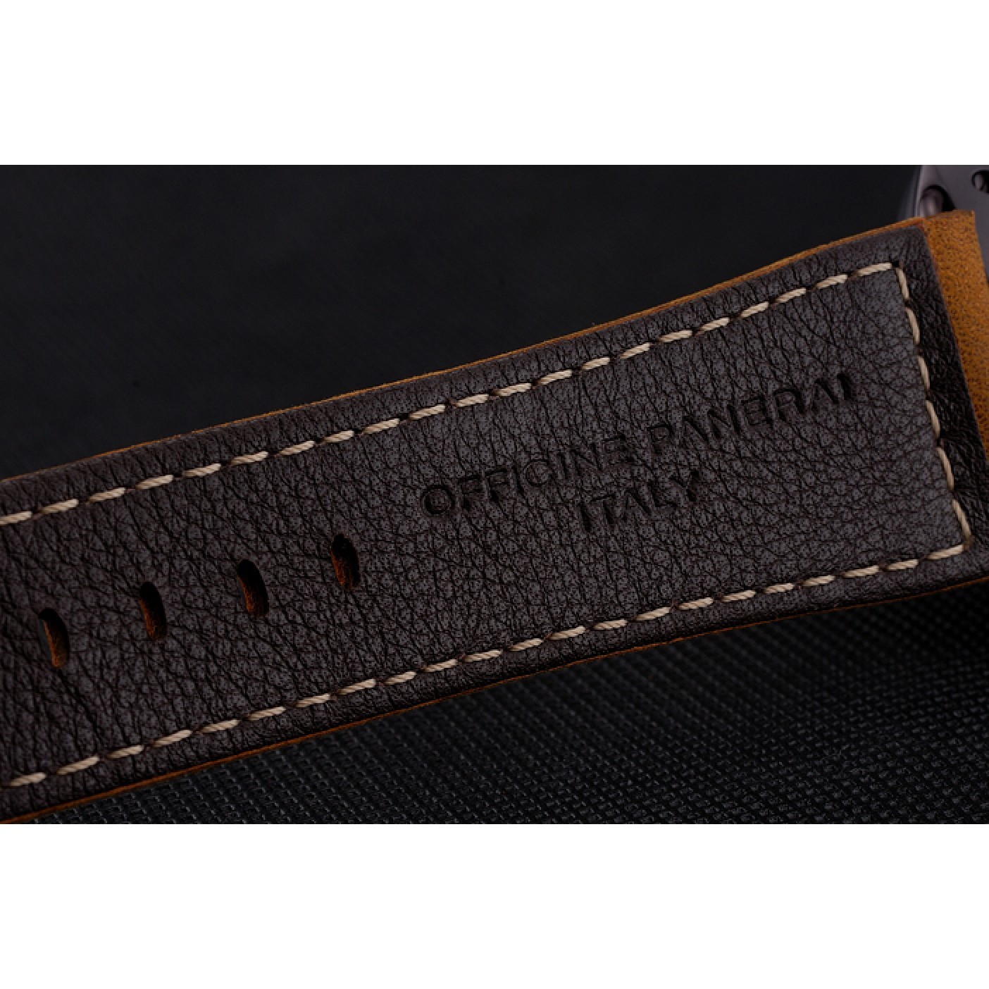 MiroTime Swiss Panerai Radiomir Black Seal Brown Dial Black Case Brown Leather Strap