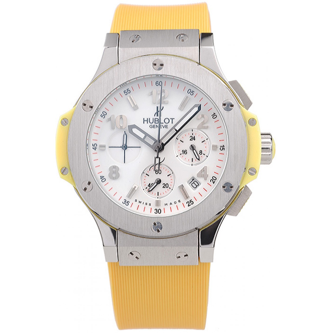 MiroTime Hublot Big Bang Yellow Strap White Dial Watch 98071