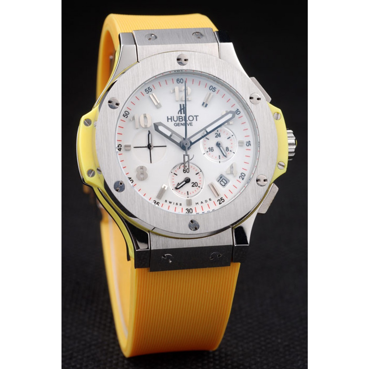 MiroTime Hublot Big Bang Yellow Strap White Dial Watch 98071
