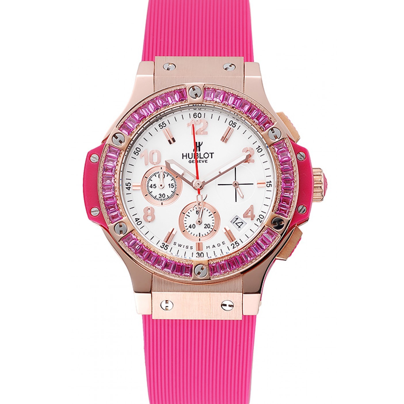 MiroTime Hublot Big Bang Tutti Frutti Pink Strap Gold Dial