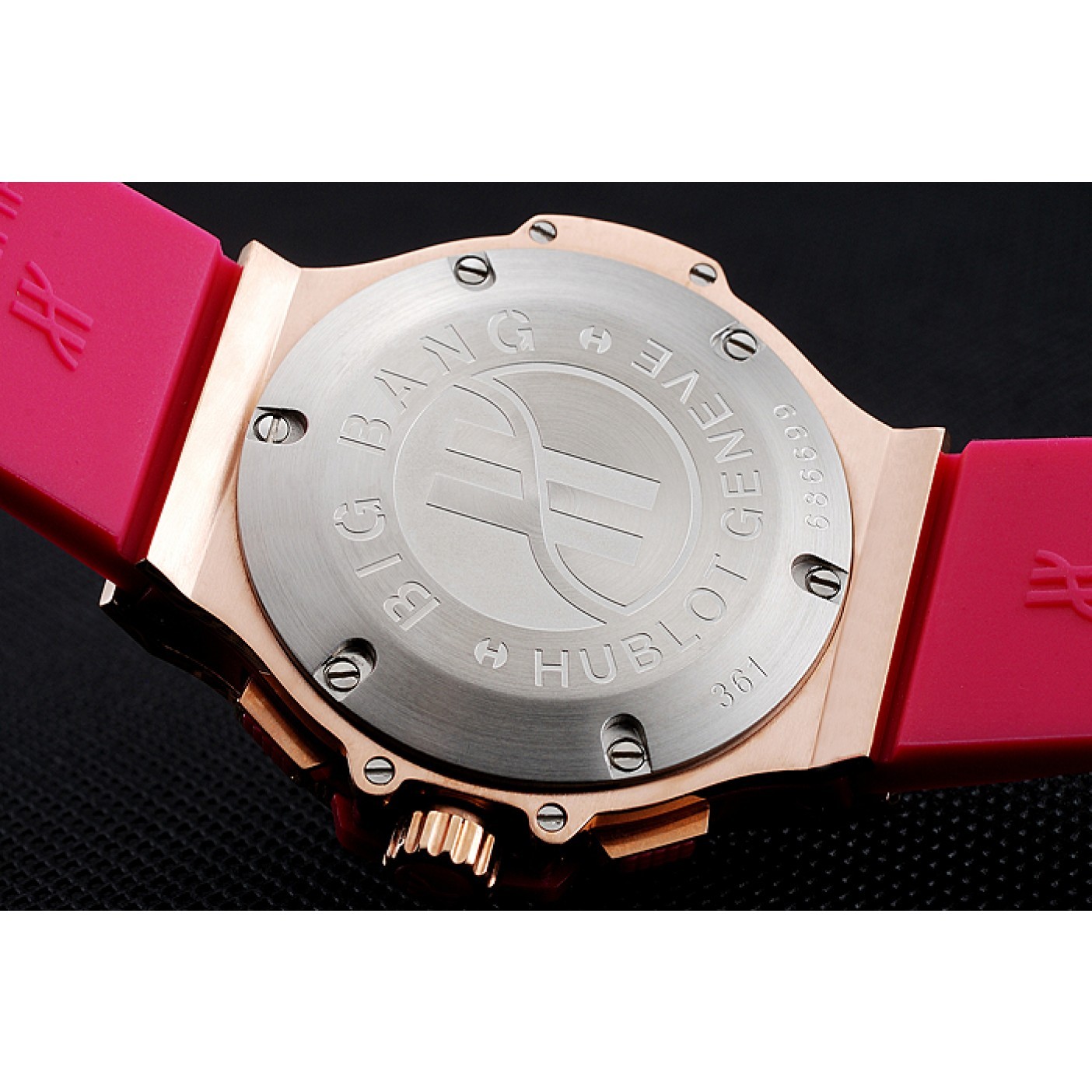 MiroTime Hublot Big Bang Tutti Frutti Pink Strap Gold Dial