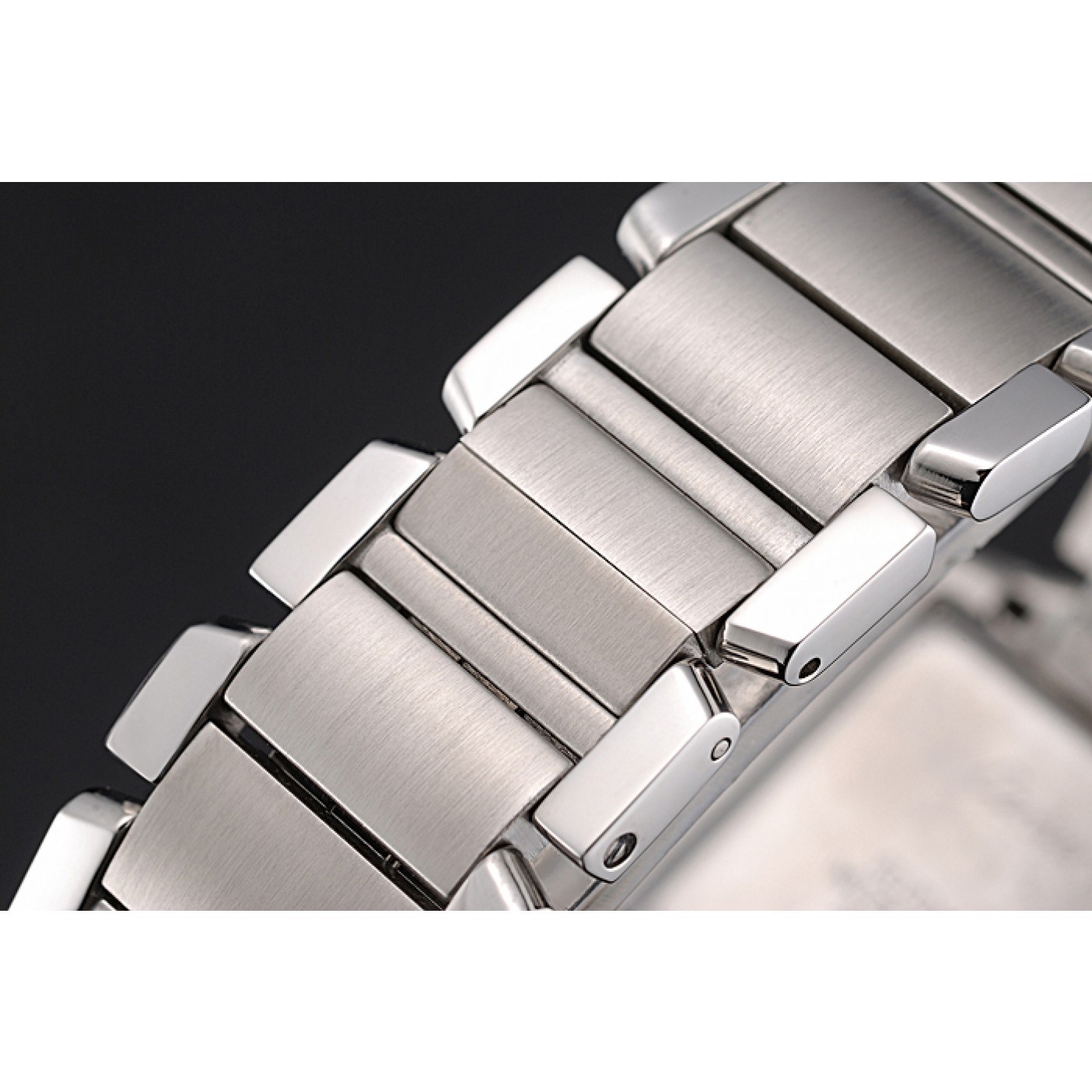 MiroTime Swiss Cartier Tank Francaise Steel Case White Dial Roman Numerals Stainless Steel Bracelet 622649