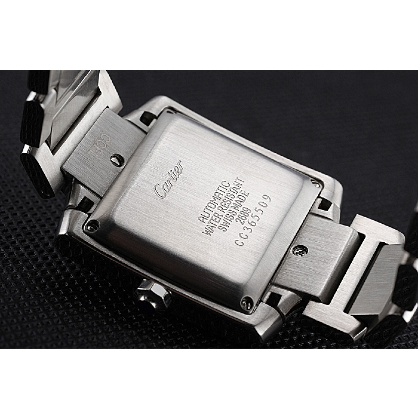 MiroTime Swiss Cartier Tank Francaise Steel Case White Dial Roman Numerals Stainless Steel Bracelet 622649