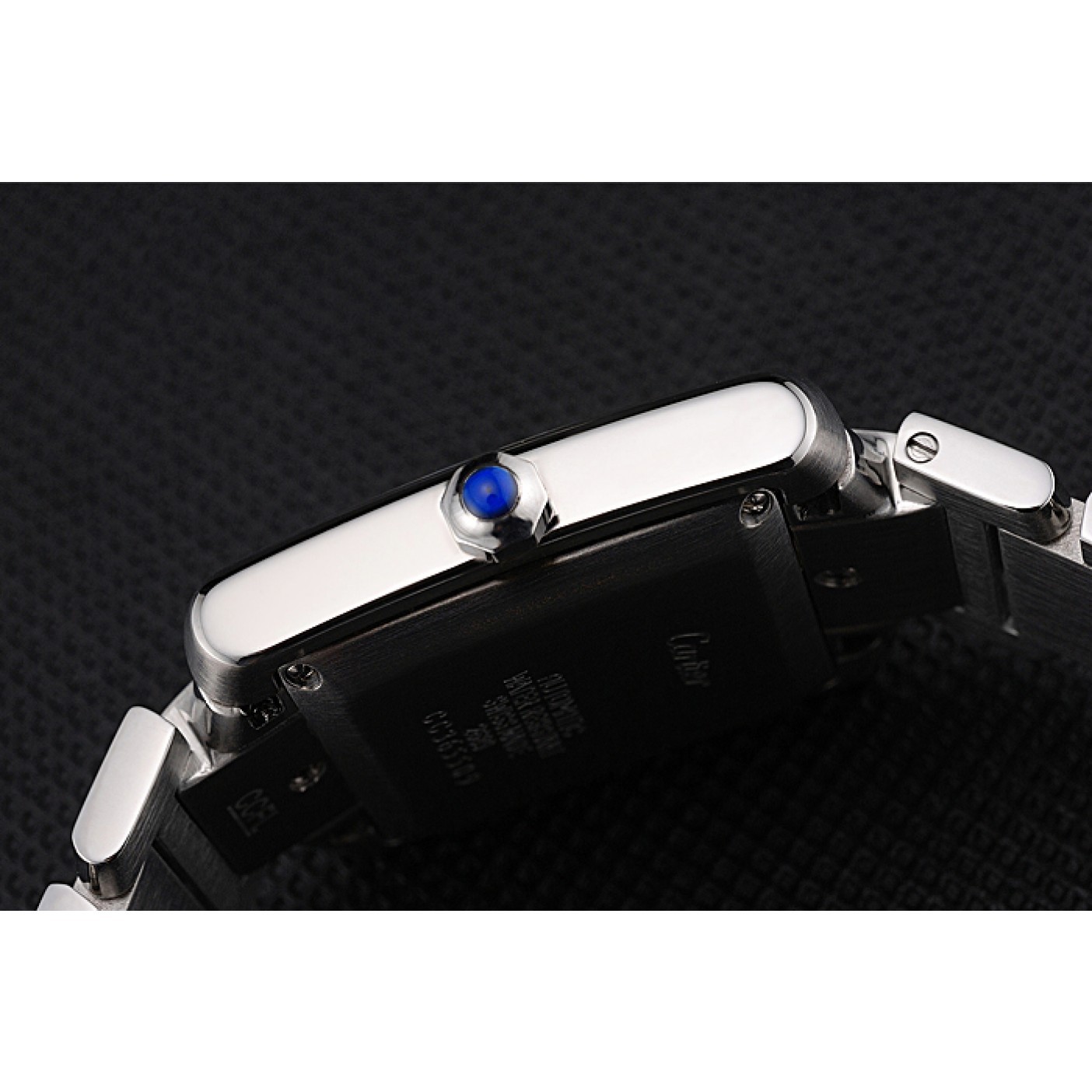 MiroTime Swiss Cartier Tank Francaise Steel Case White Dial Roman Numerals Stainless Steel Bracelet 622649