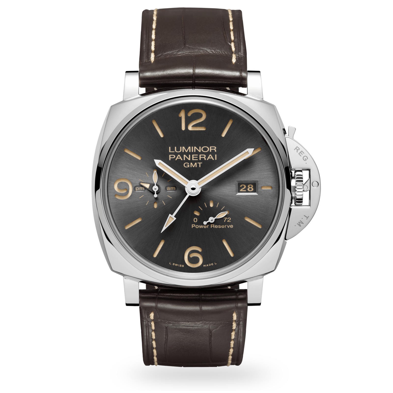 MiroTime Swiss Panerai Luminor Due GMT Power Reserve 45mm Mens Watch PAM00944