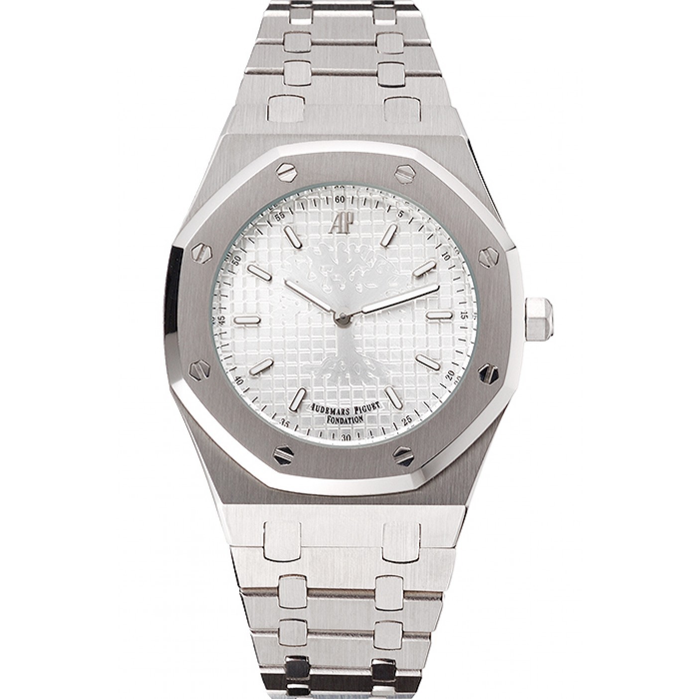 MiroTime Audemars Piguet Royal Oak Fondation White Dial Stainless Steel Case And Bracelet