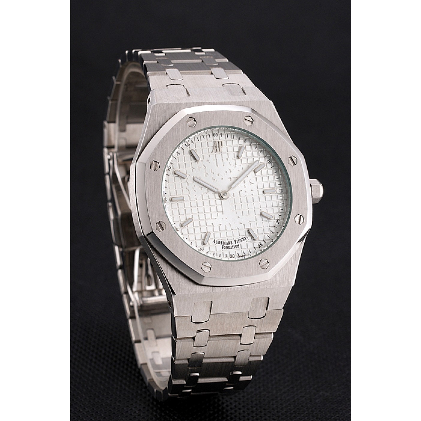 MiroTime Audemars Piguet Royal Oak Fondation White Dial Stainless Steel Case And Bracelet
