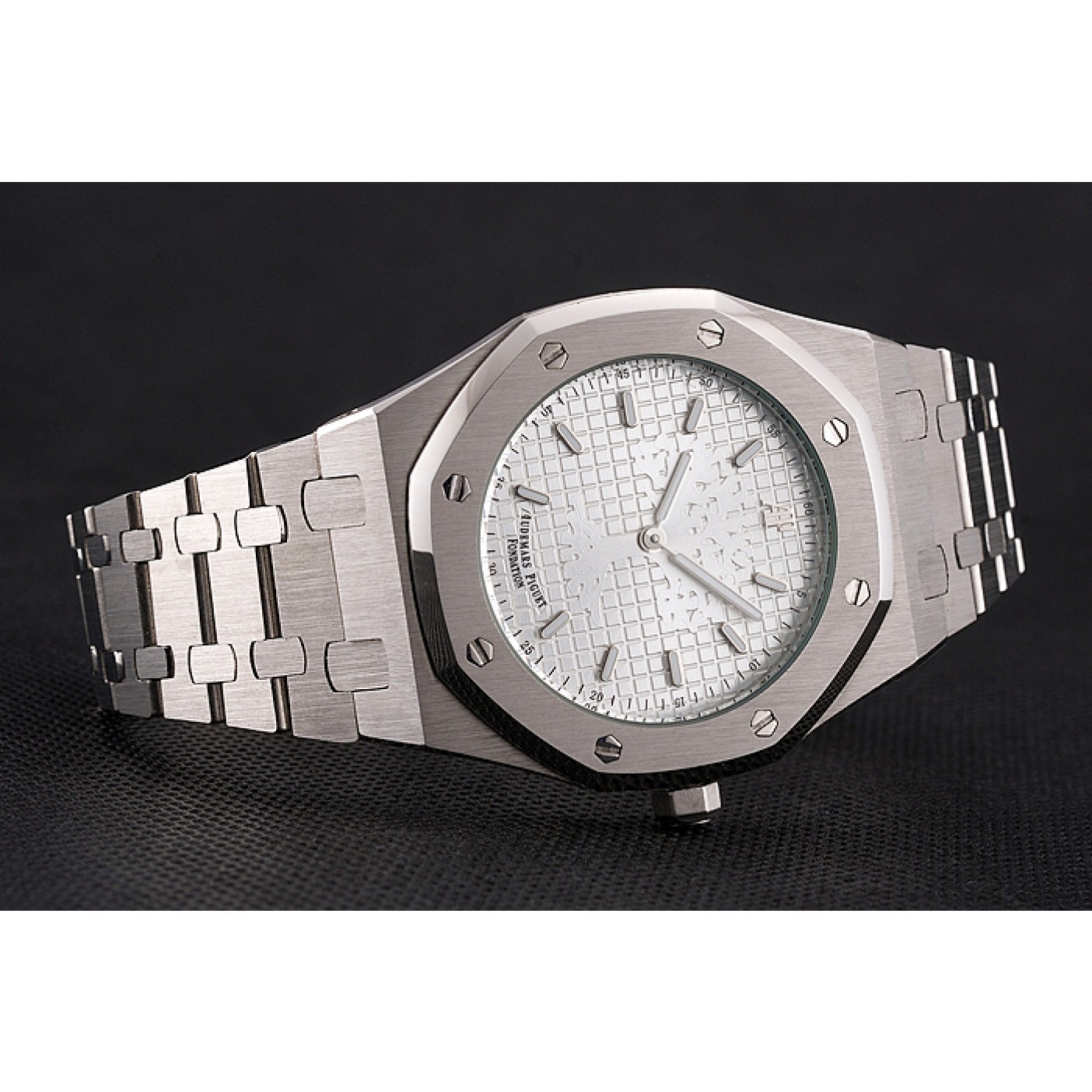 MiroTime Audemars Piguet Royal Oak Fondation White Dial Stainless Steel Case And Bracelet