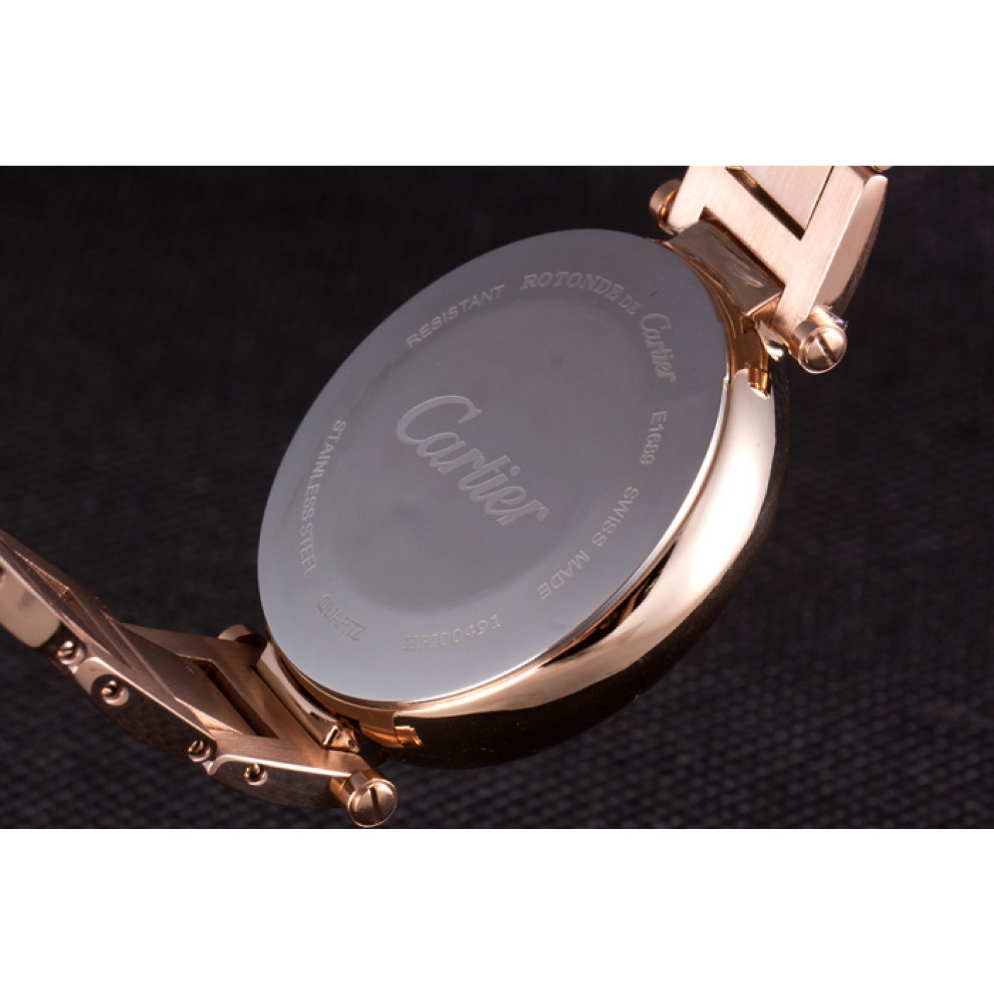 MiroTime Cartier Ballon Bleu Rose Gold Stainelss Steel Strap White Dial 621453